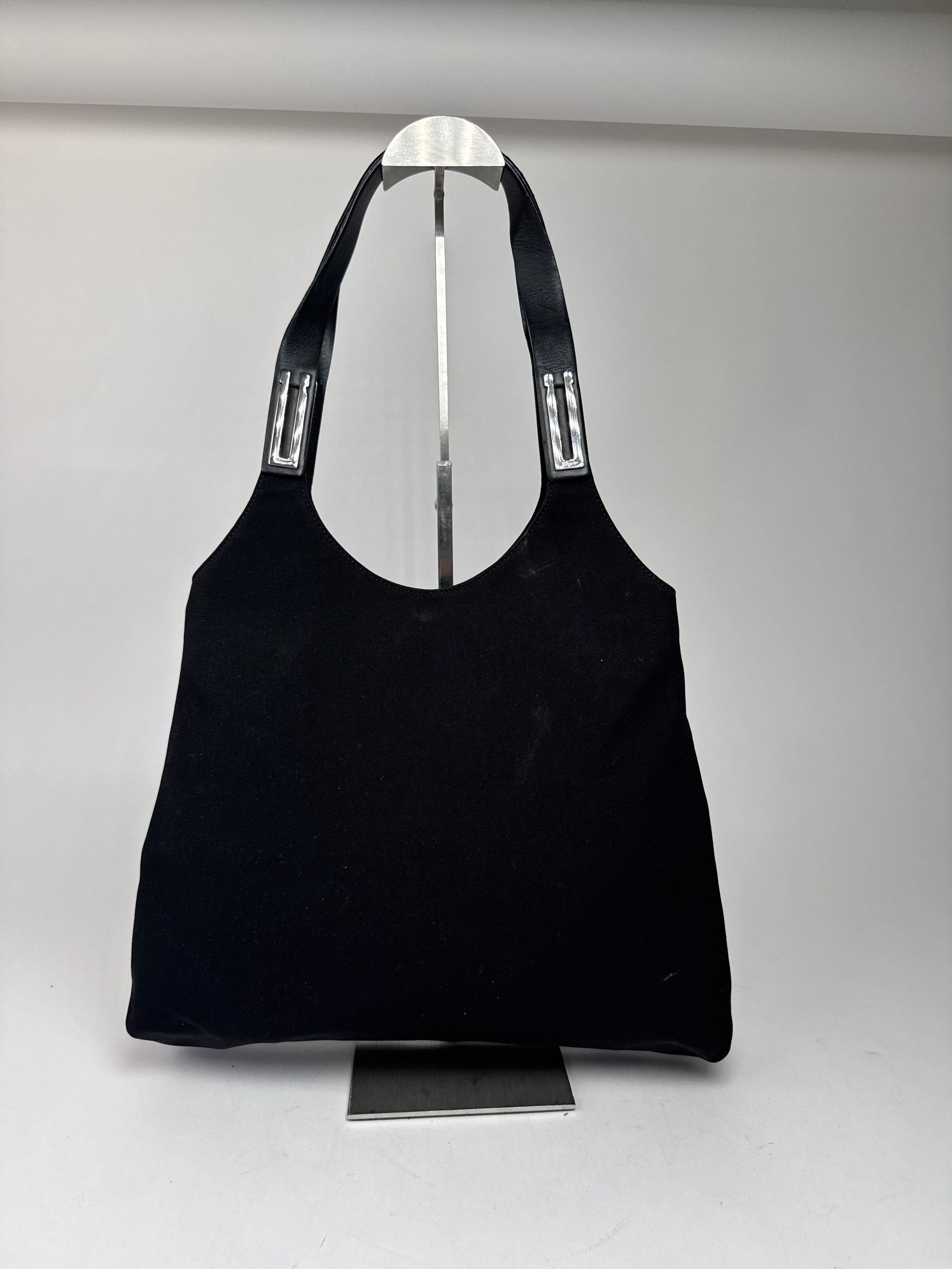 Salvatore Ferragamo Vintage Leather / Canvas Bag Black Size ONE SIZE - 3 Thumbnail