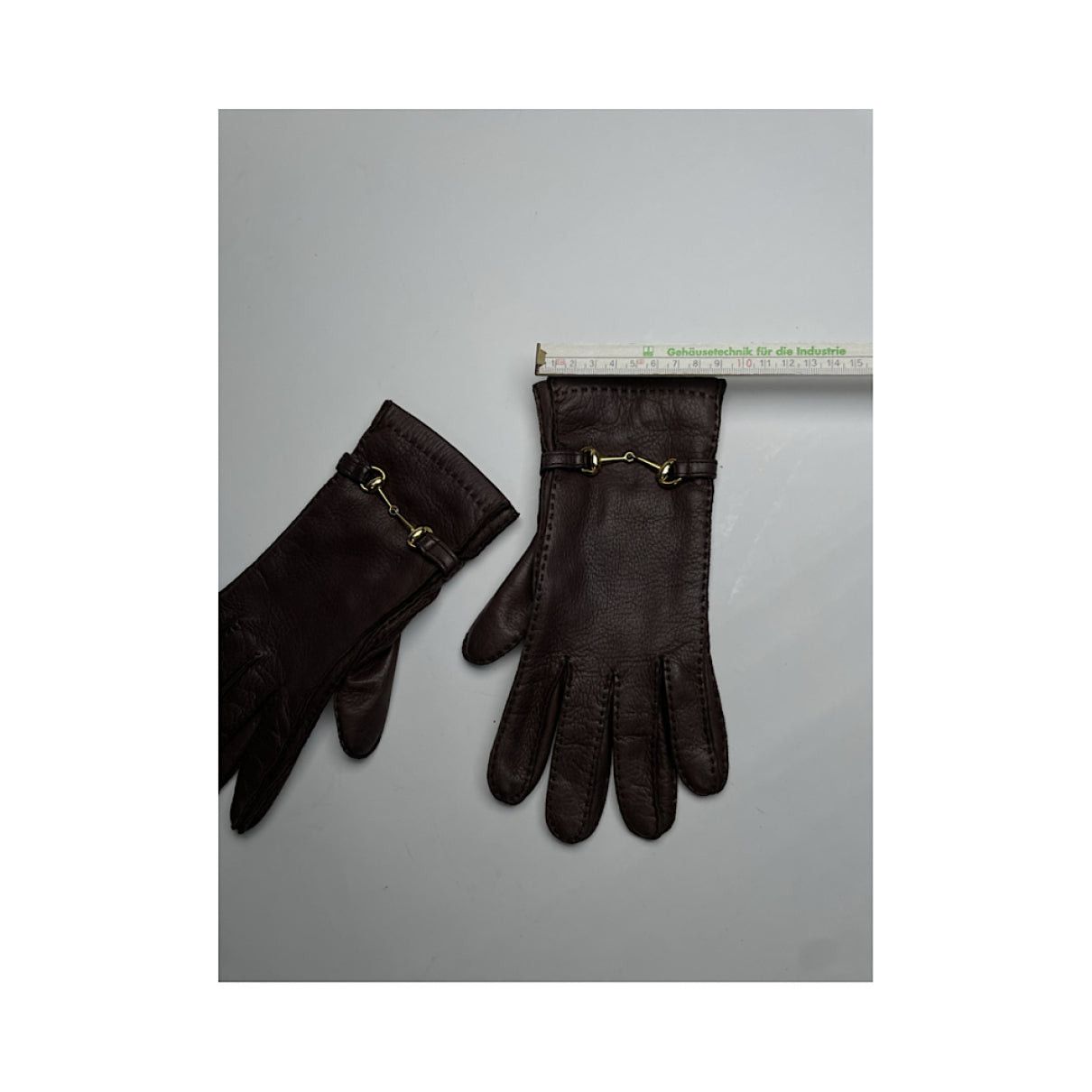 Gucci Brown Leather Glove Size ONE SIZE - 2 Thumbnail