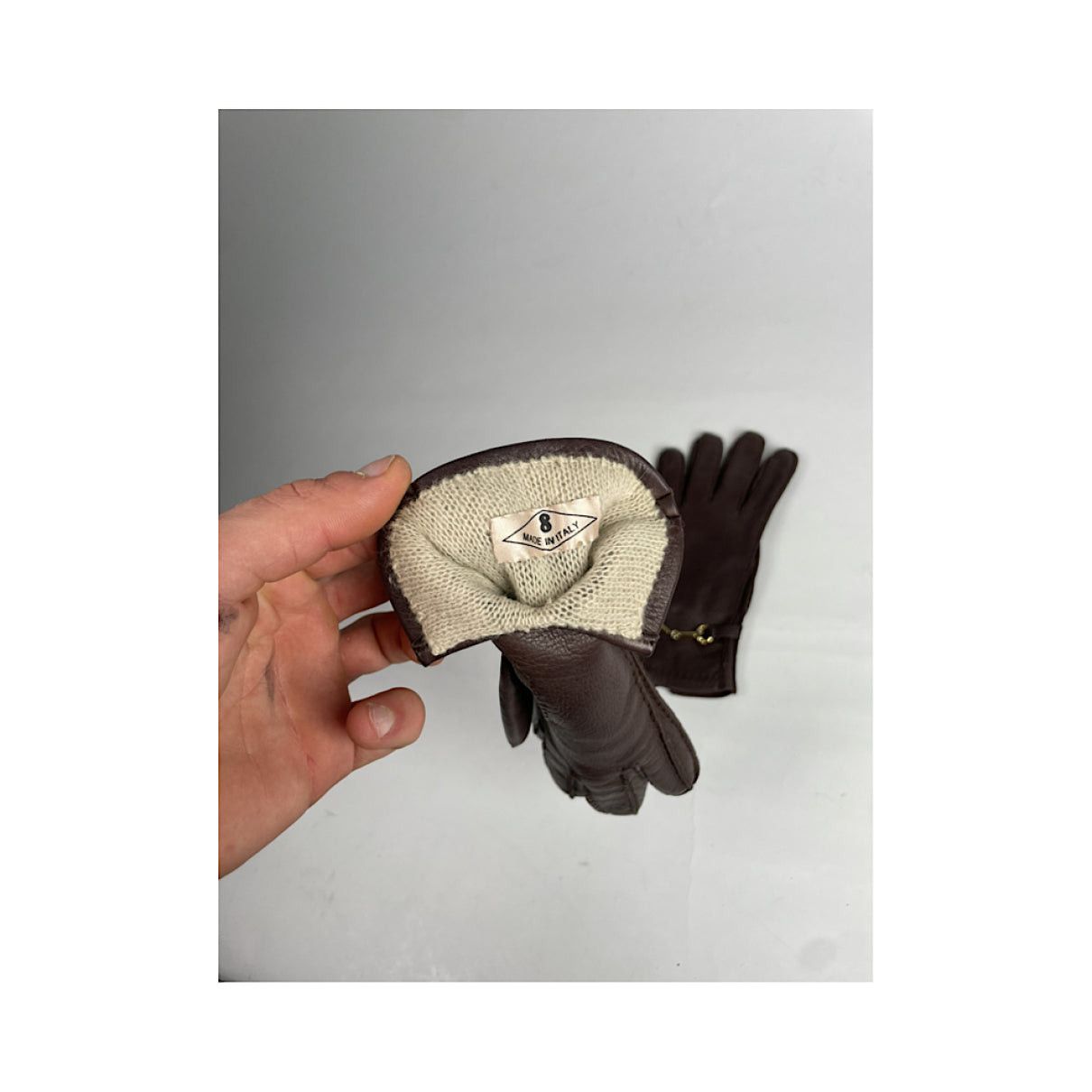 Gucci Brown Leather Glove Size ONE SIZE - 5 Thumbnail