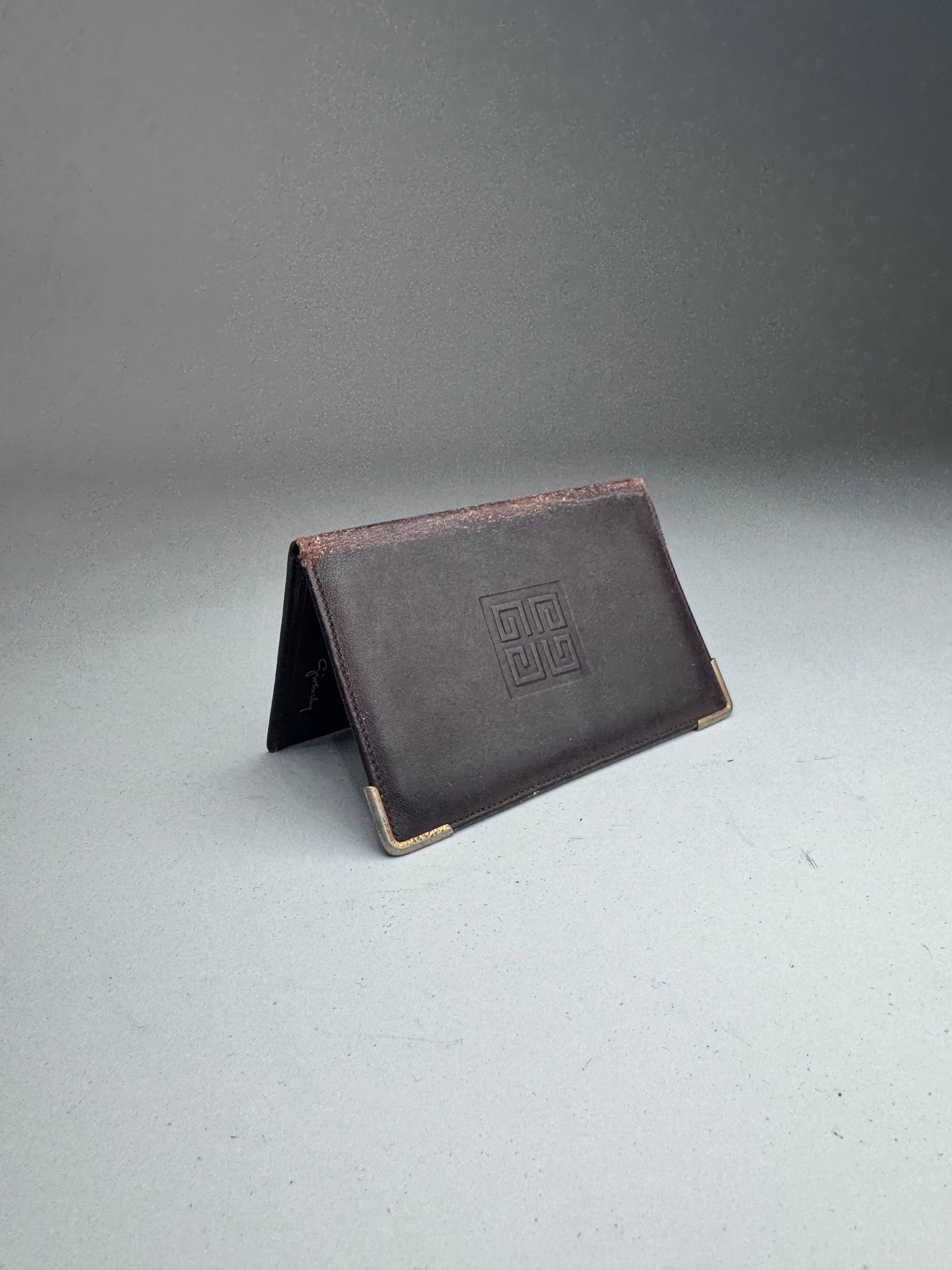 Givenchy Vintage Leather Card Holder Brown Size ONE SIZE - 8 Thumbnail