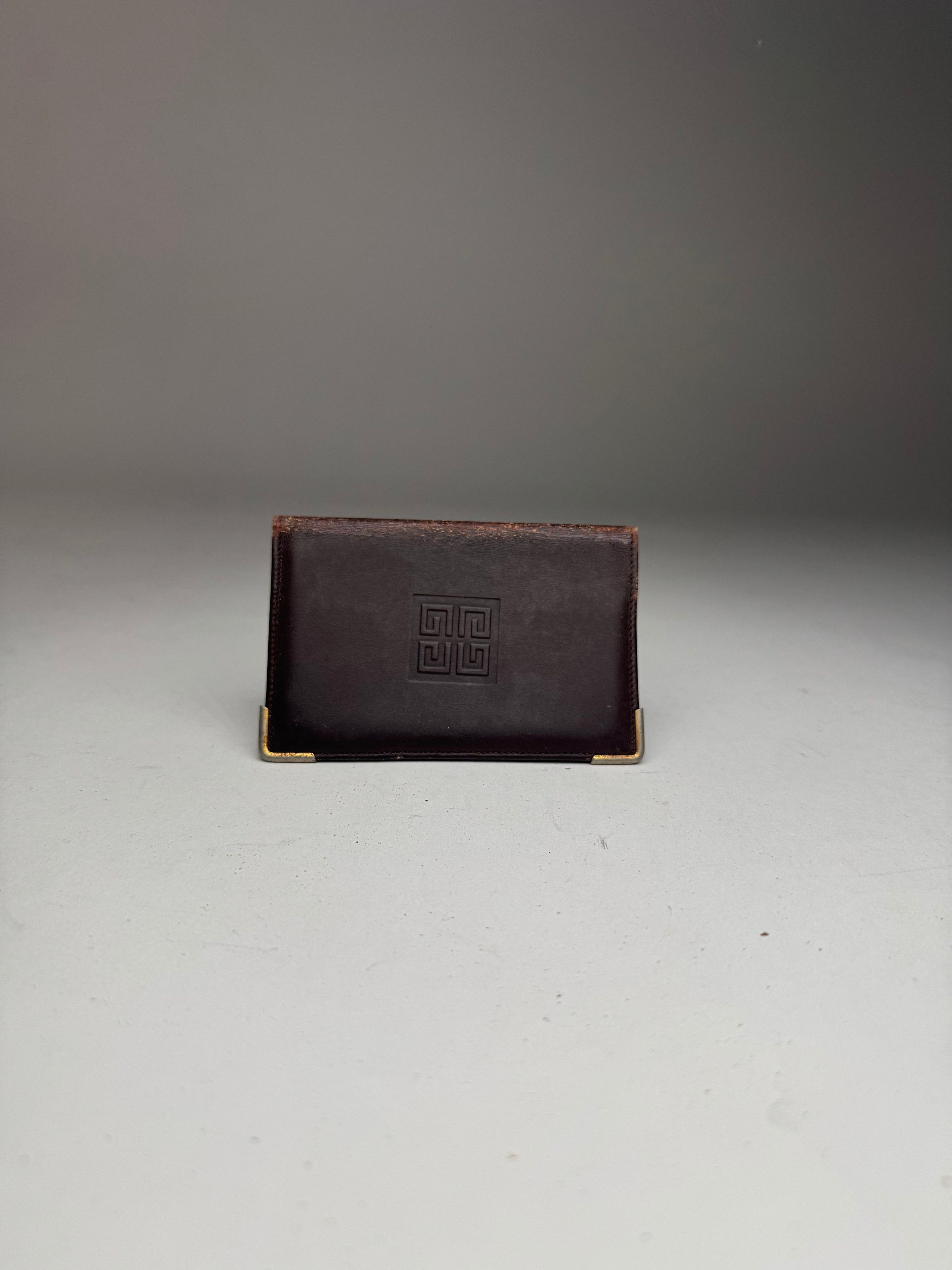 Givenchy Vintage Leather Card Holder Brown Size ONE SIZE - 9 Thumbnail