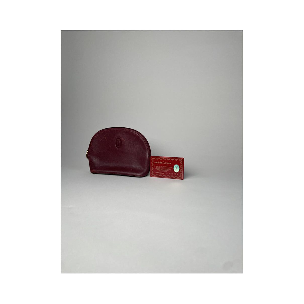 Cartier Marcello Burgundy Leather Clutch Bag Size ONE SIZE - 3 Thumbnail