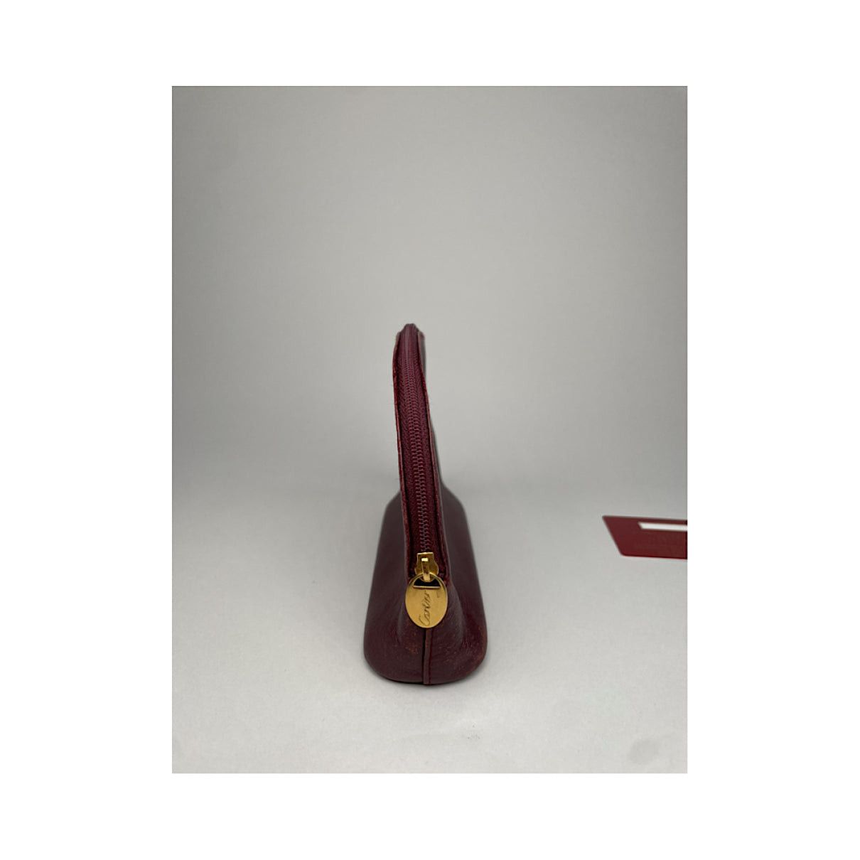 Cartier Marcello Burgundy Leather Clutch Bag Size ONE SIZE - 4 Thumbnail