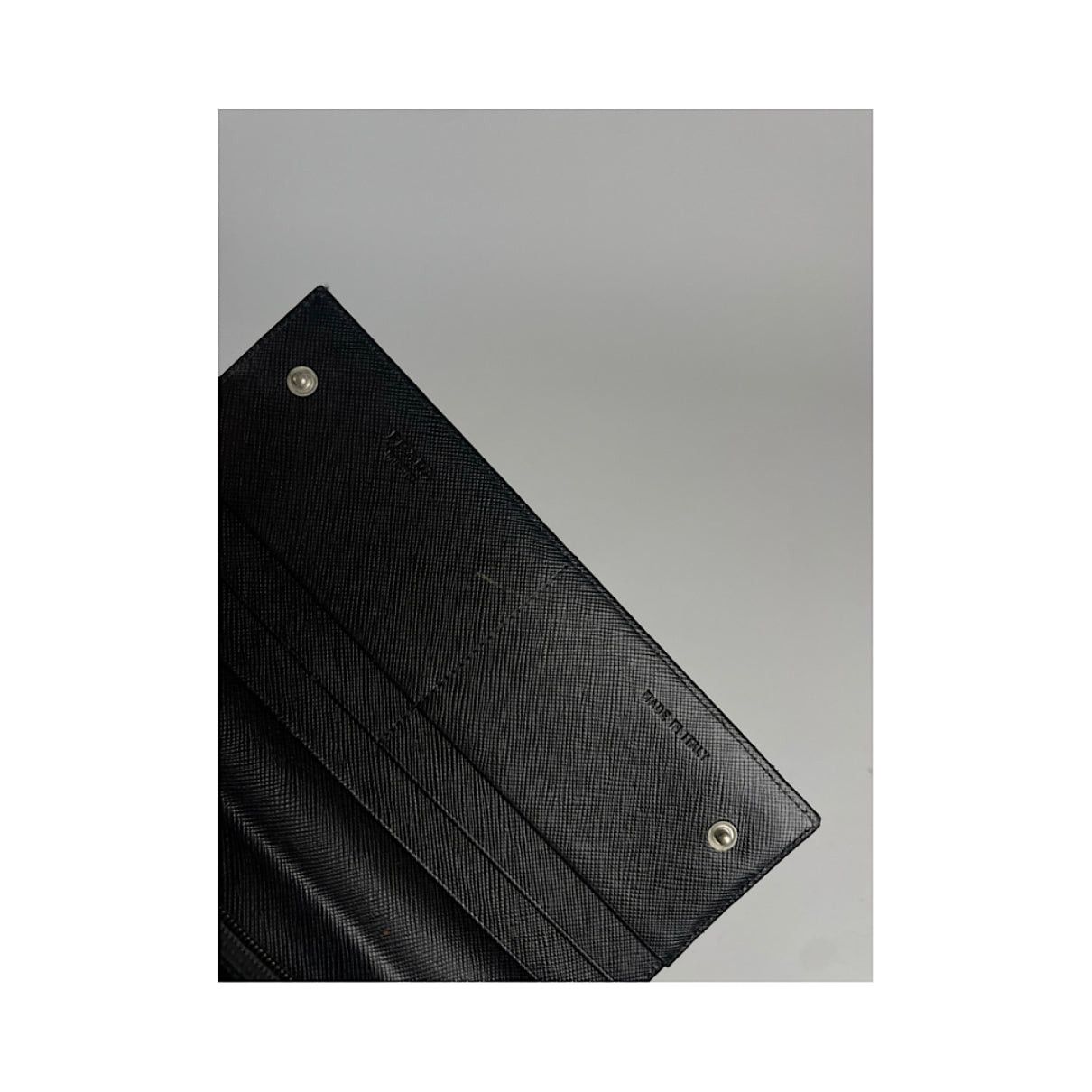 Prada Black Leather Wallet Size ONE SIZE - 4 Thumbnail