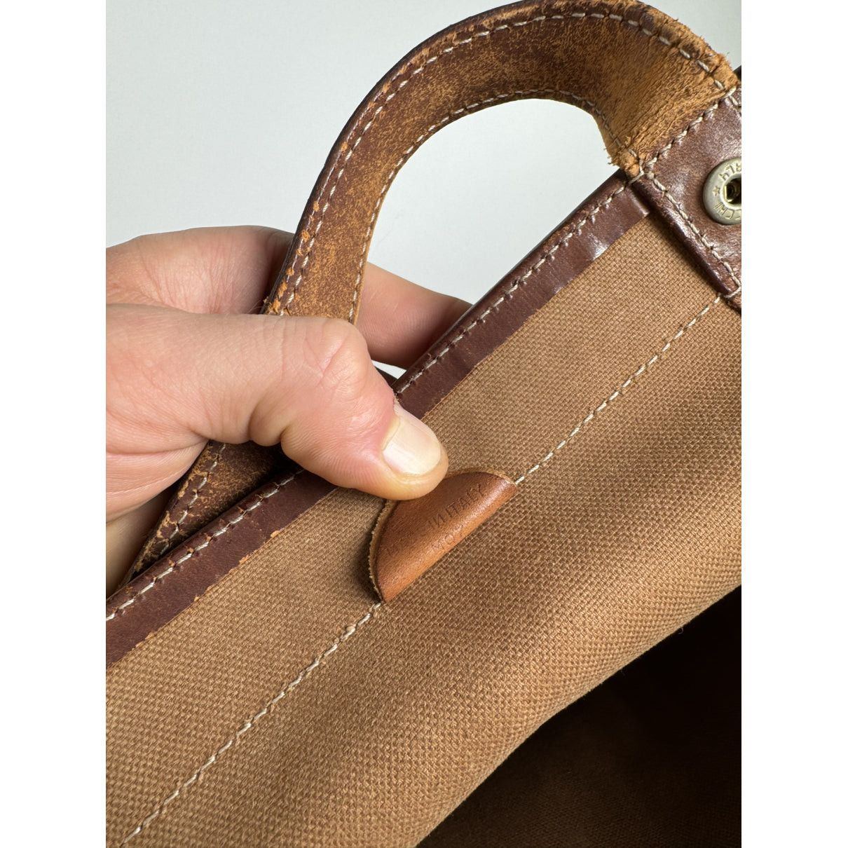 Celine SAC SEAU Beige Leather Handbag Size ONE SIZE - 4 Thumbnail
