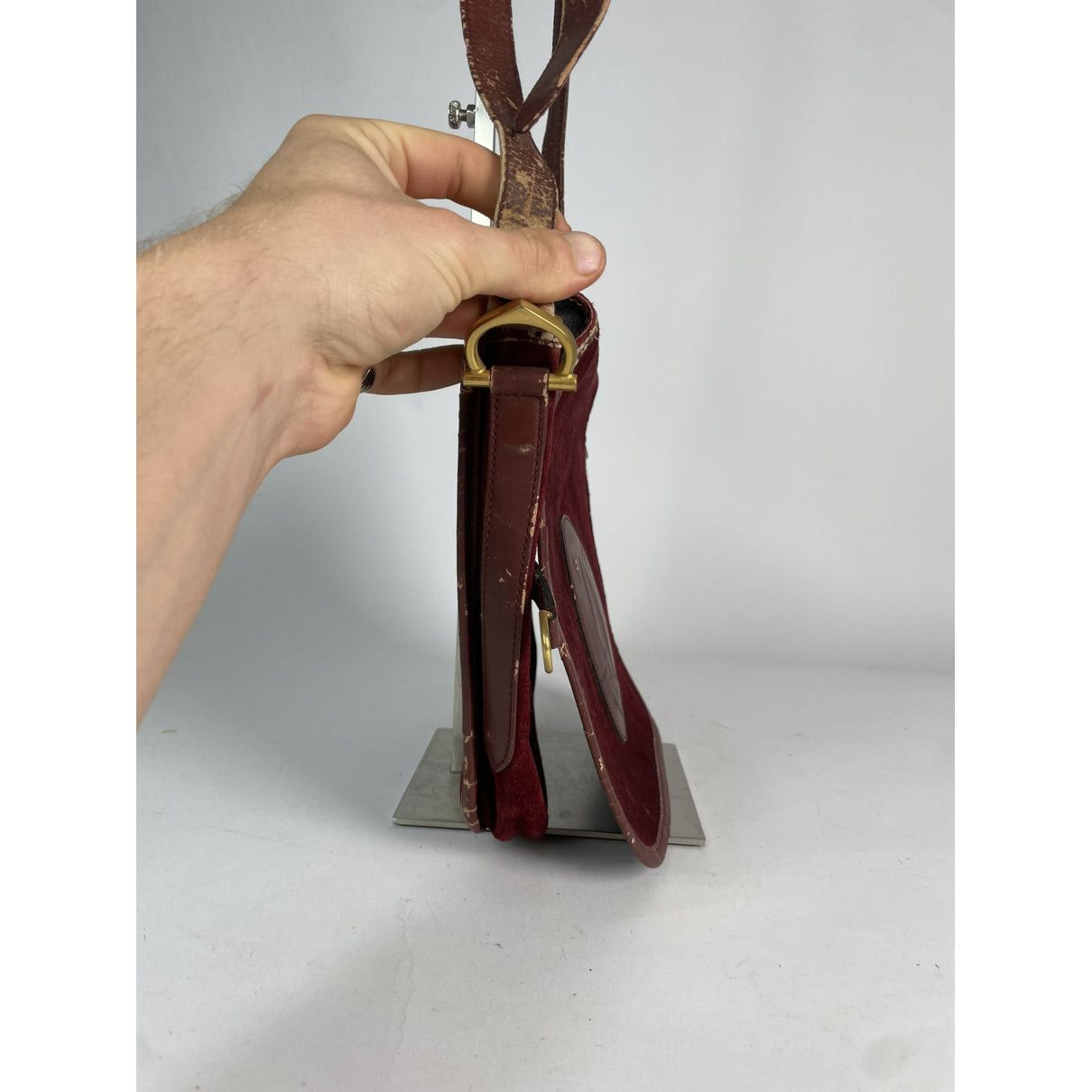 Cartier Burgundy Leather Handbag Size ONE SIZE - 2 Thumbnail