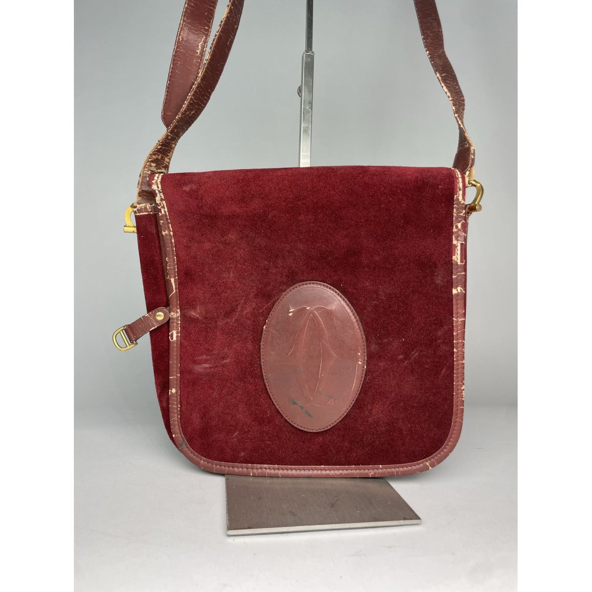 Cartier Burgundy Leather Handbag Size ONE SIZE - 4 Thumbnail