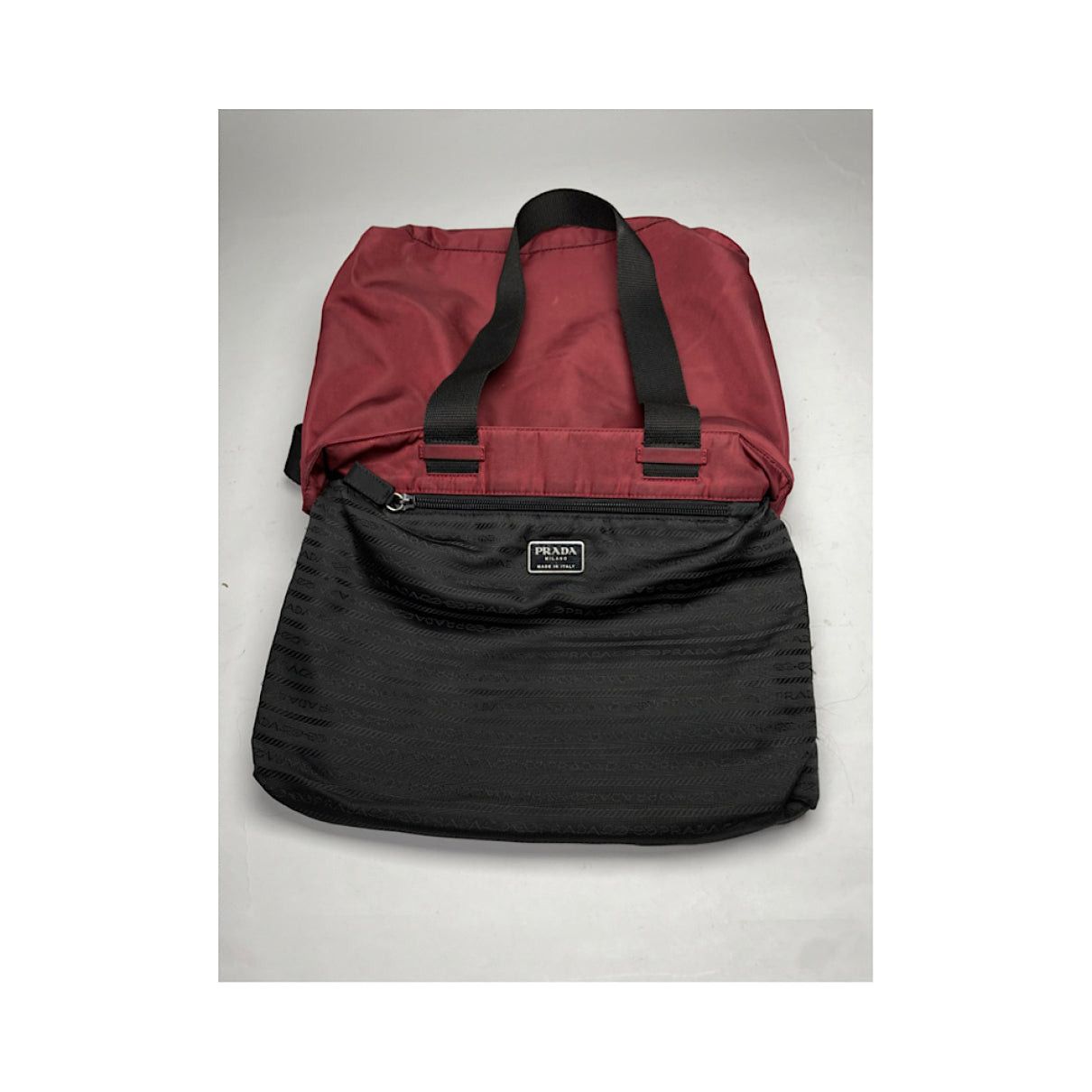 Prada Burgundy Polyester Handbag Size ONE SIZE - 4 Thumbnail