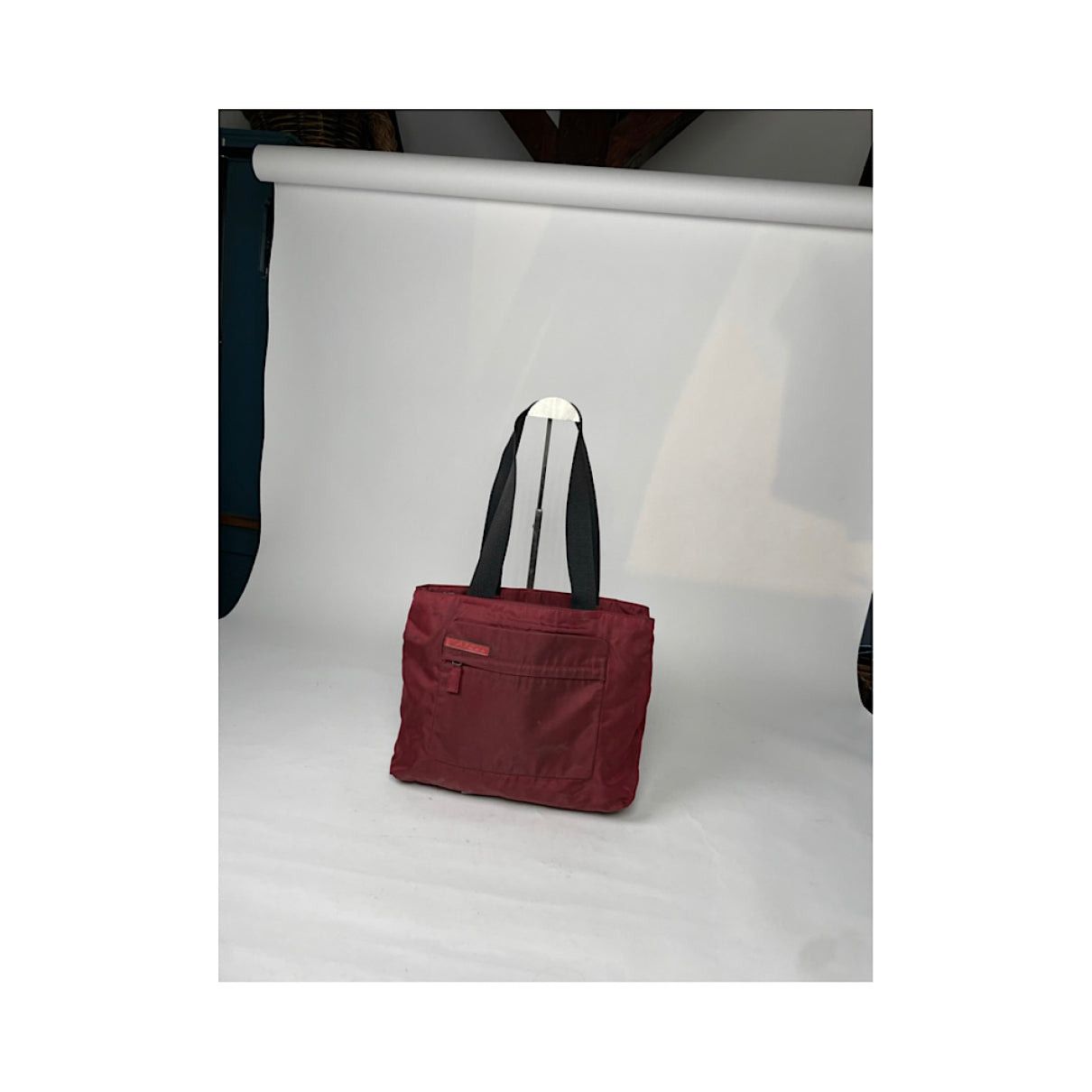 Prada Burgundy Polyester Handbag Size ONE SIZE - 2 Thumbnail