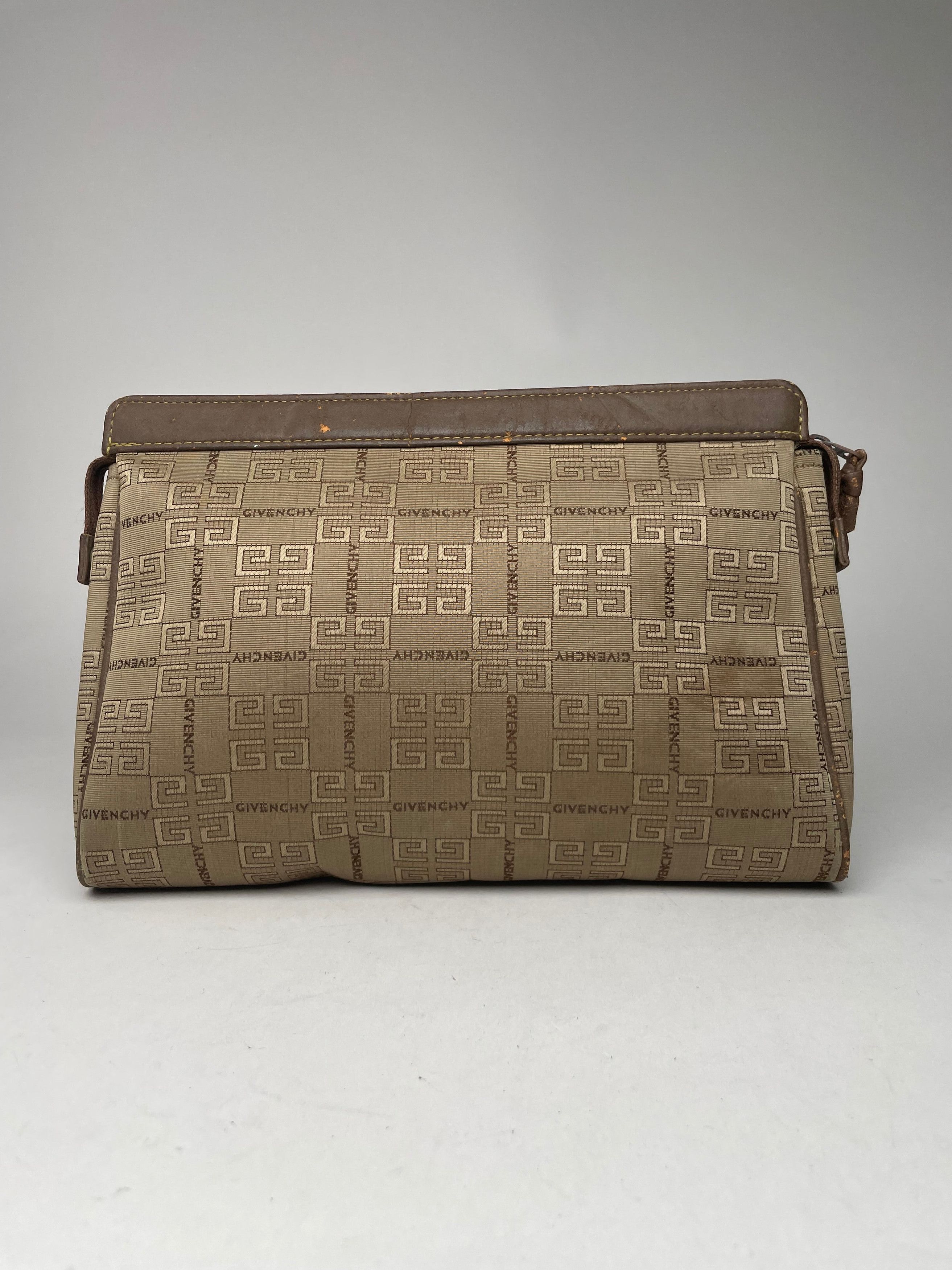Givenchy Vintage GV3 Monogram Clutch Brown Size ONE SIZE - 3 Thumbnail