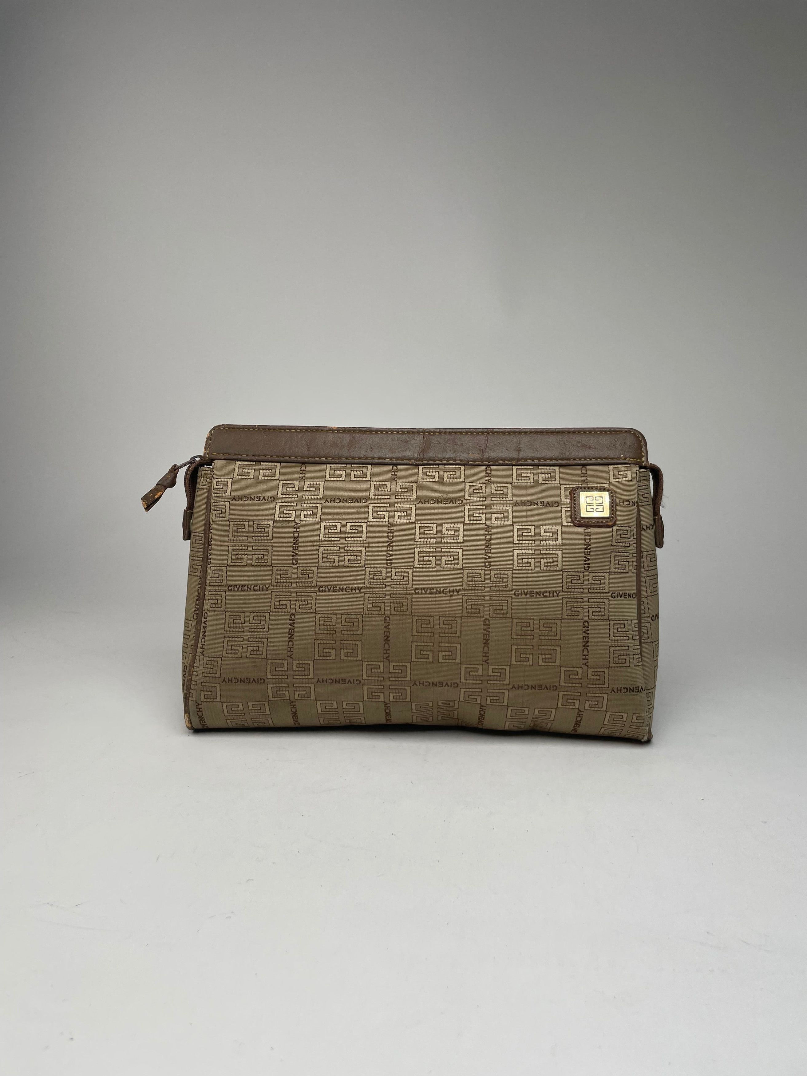 Givenchy Vintage GV3 Monogram Clutch Brown Size ONE SIZE - 6 Thumbnail