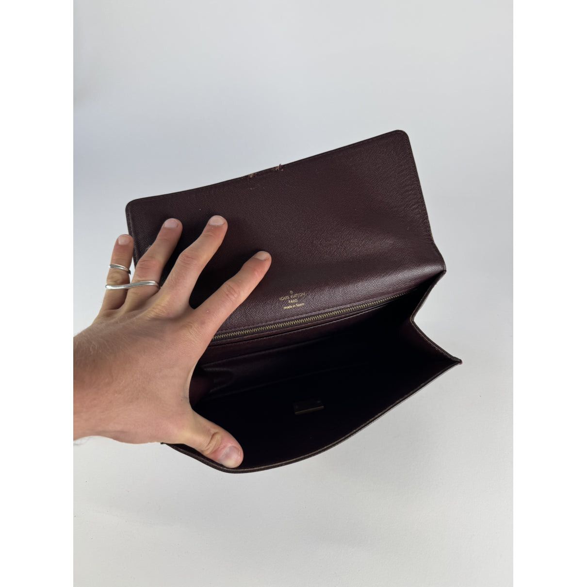 Louis Vuitton Sénateur Purple Leather Clutch Bag Size ONE SIZE - 5 Thumbnail