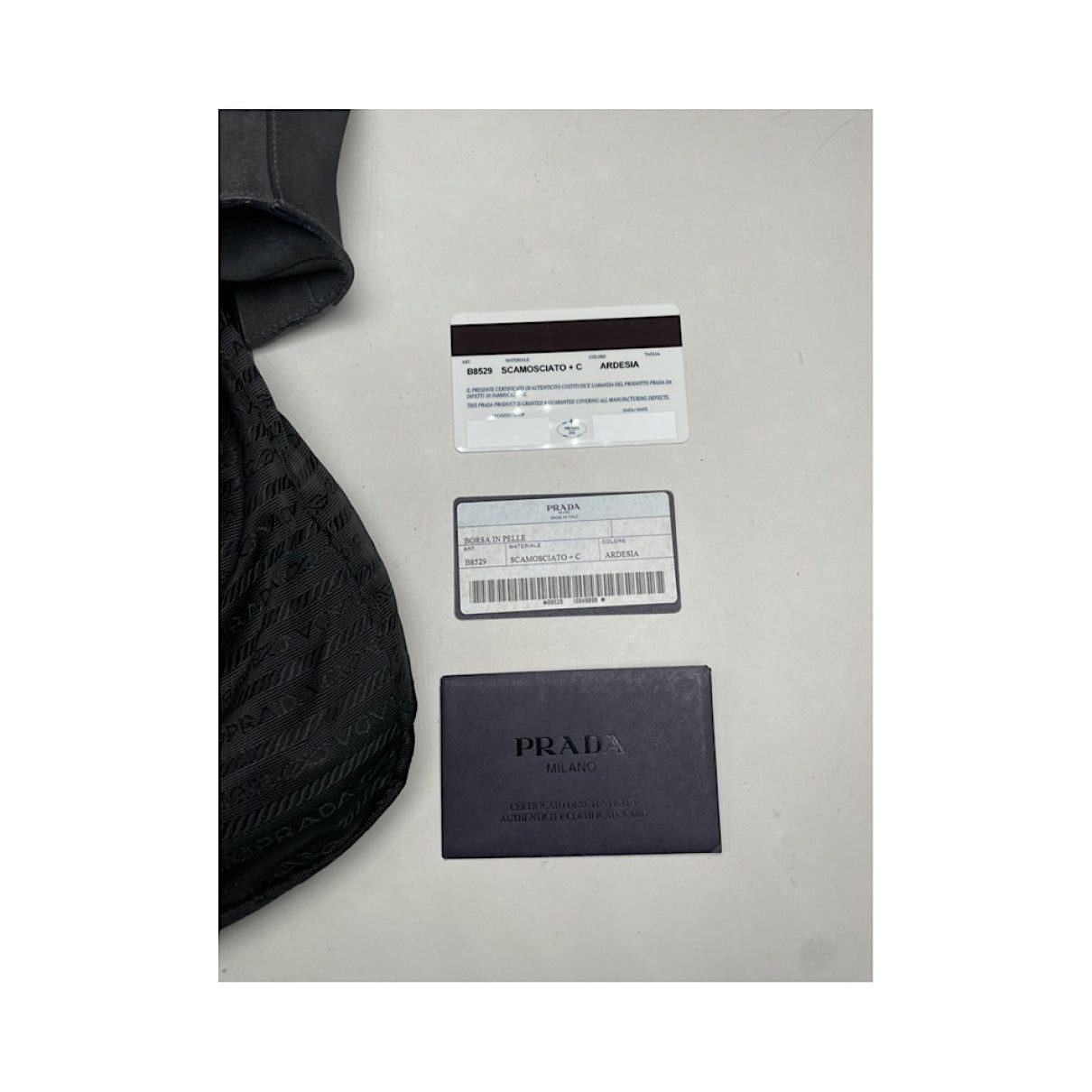 Prada Mirage Black Suede Handbag Size ONE SIZE - 4 Thumbnail
