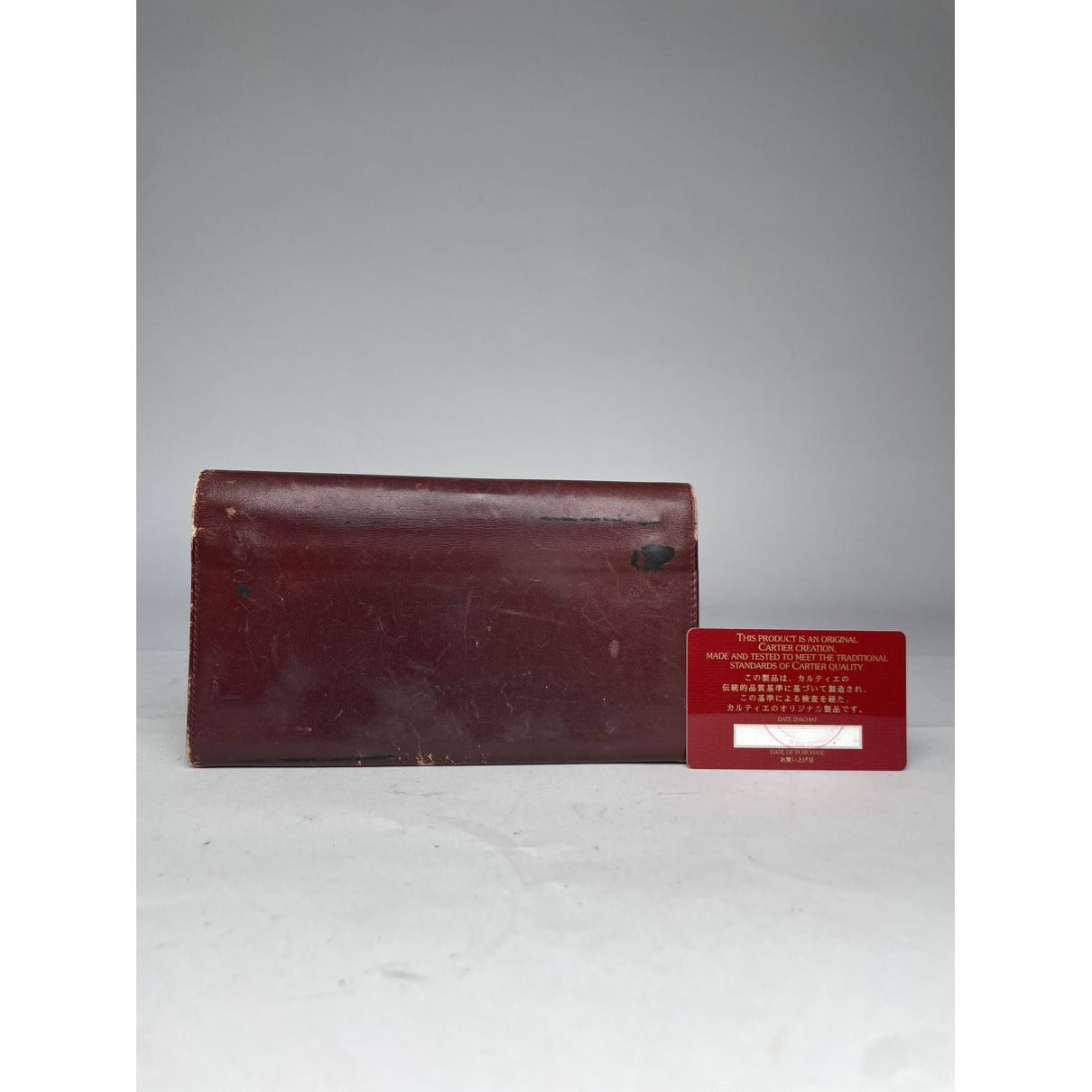Cartier Burgundy Leather Wallet Size ONE SIZE - 2 Thumbnail