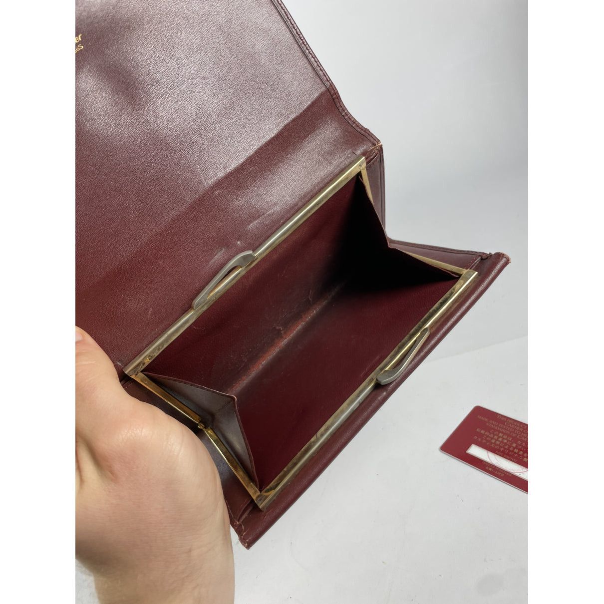 Cartier Burgundy Leather Wallet Size ONE SIZE - 5 Thumbnail