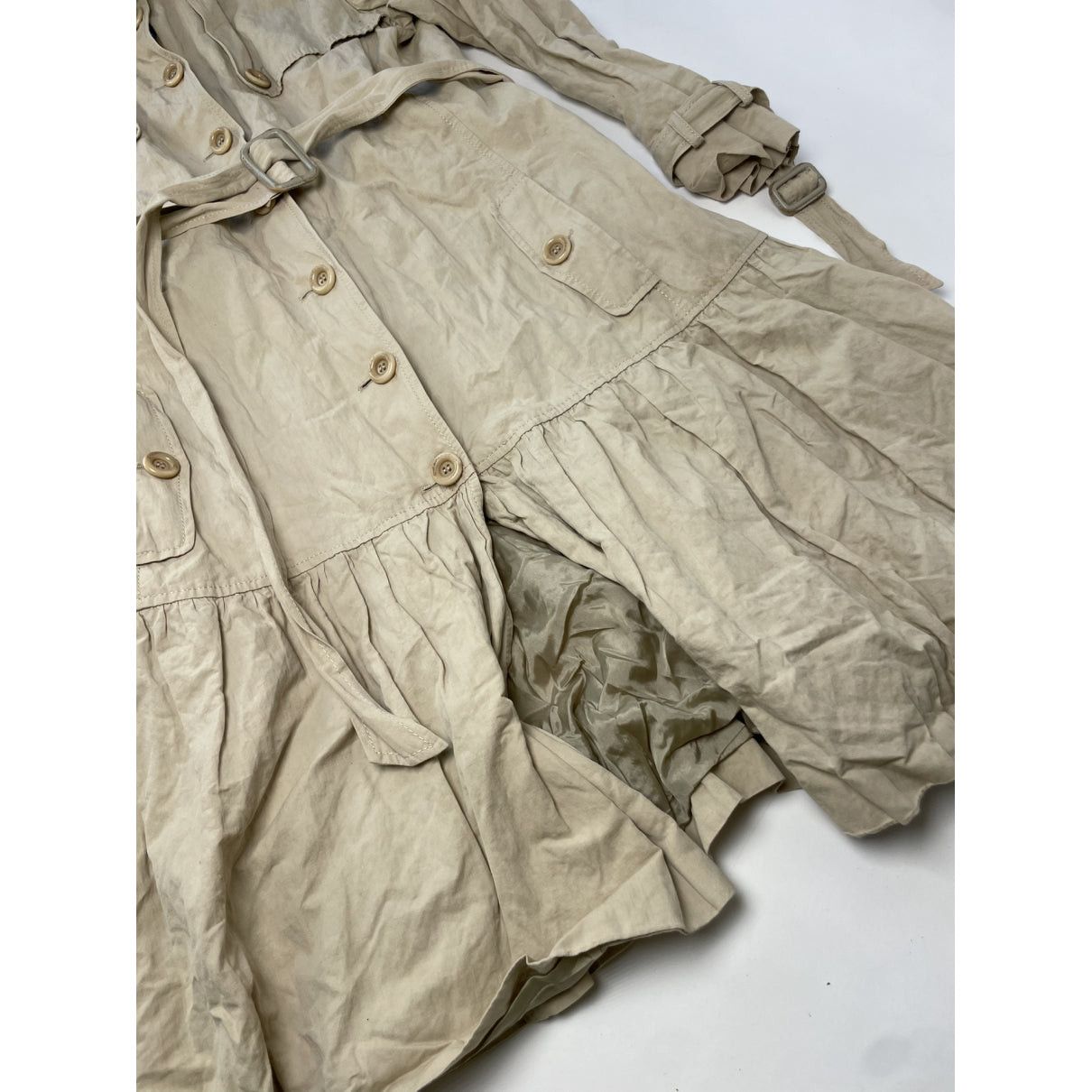 Other Moschino Cheap And Chic Beige Cotton Trench Coat Size L / US 10 / IT 46 - 2 Thumbnail