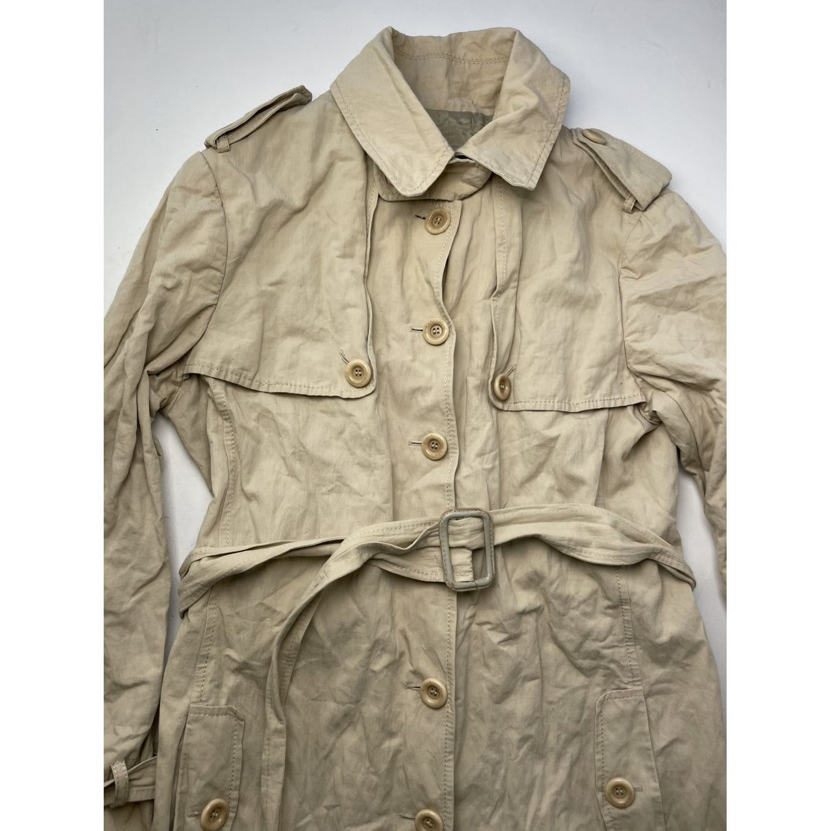 Other Moschino Cheap And Chic Beige Cotton Trench Coat Size L / US 10 / IT 46 - 4 Thumbnail