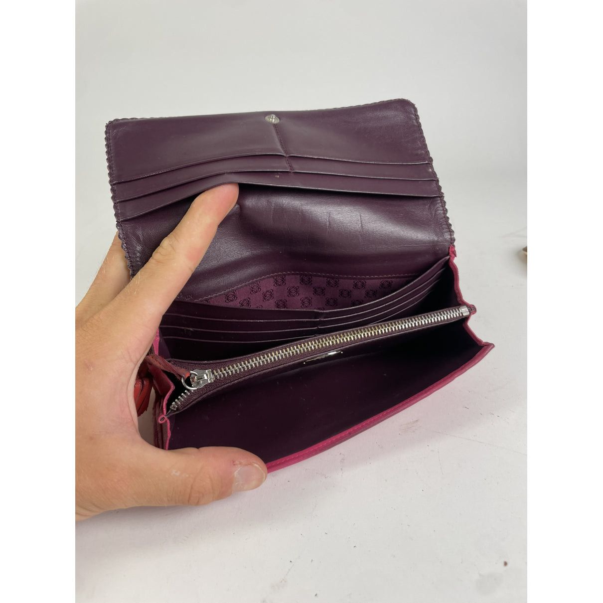 Loewe Puzzle Purple Leather Wallet Size ONE SIZE - 4 Thumbnail