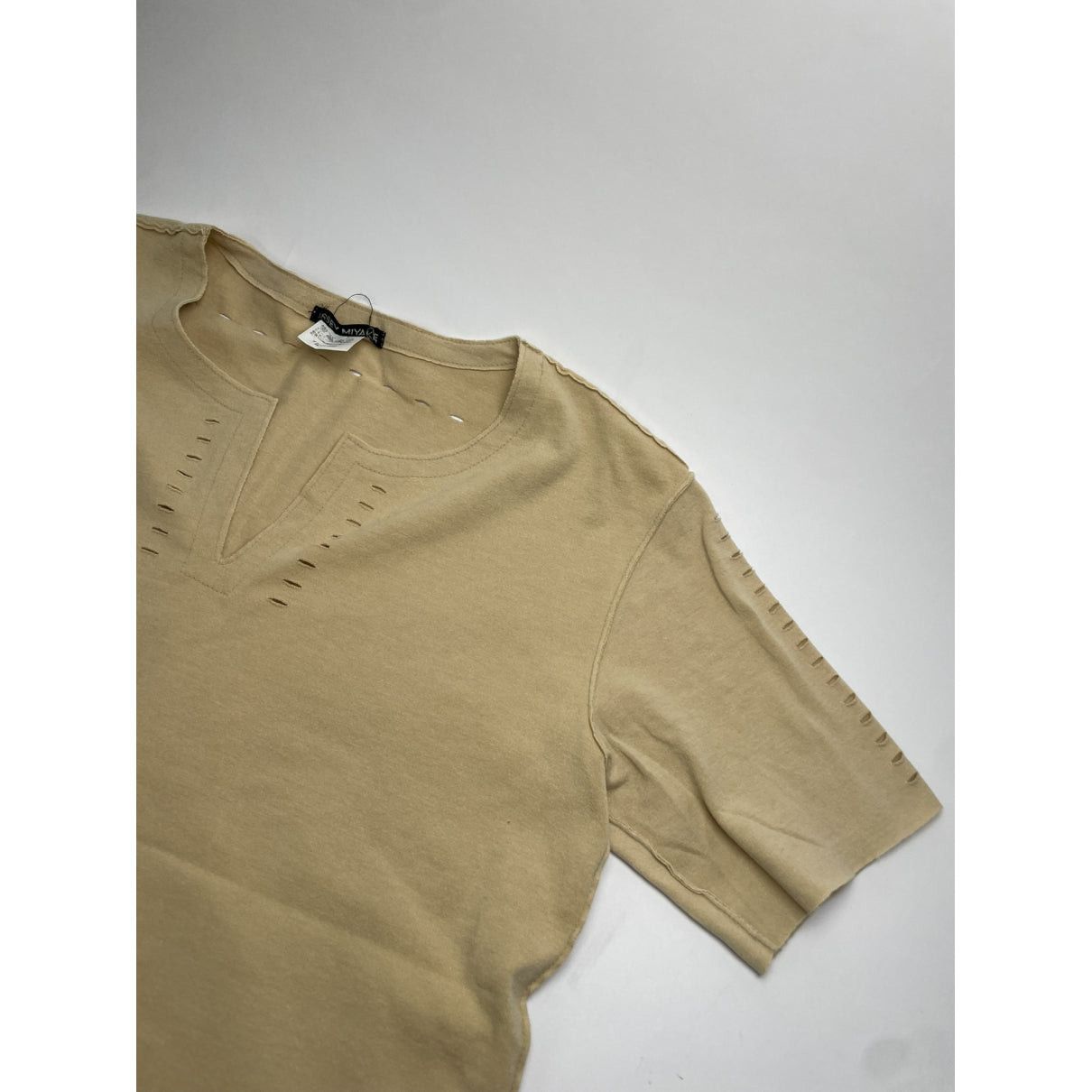 Issey Miyake Beige Linen Top Size L / US 10 / IT 46 - 3 Thumbnail