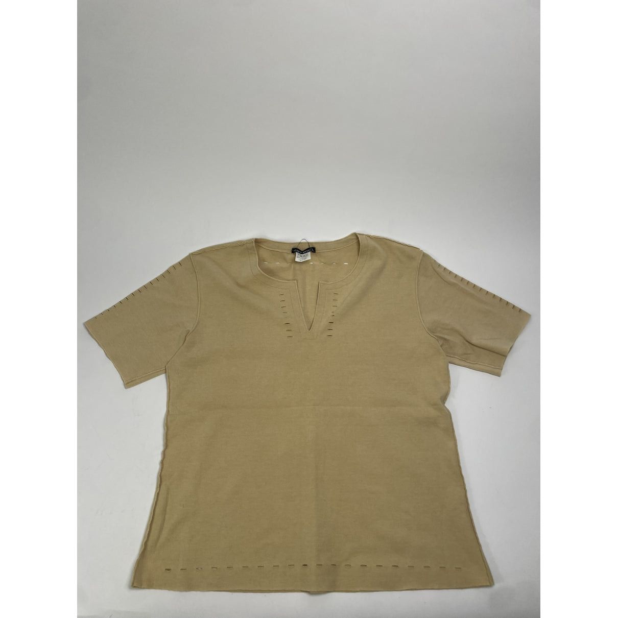 Issey Miyake Beige Linen Top Size L / US 10 / IT 46 - 2 Thumbnail