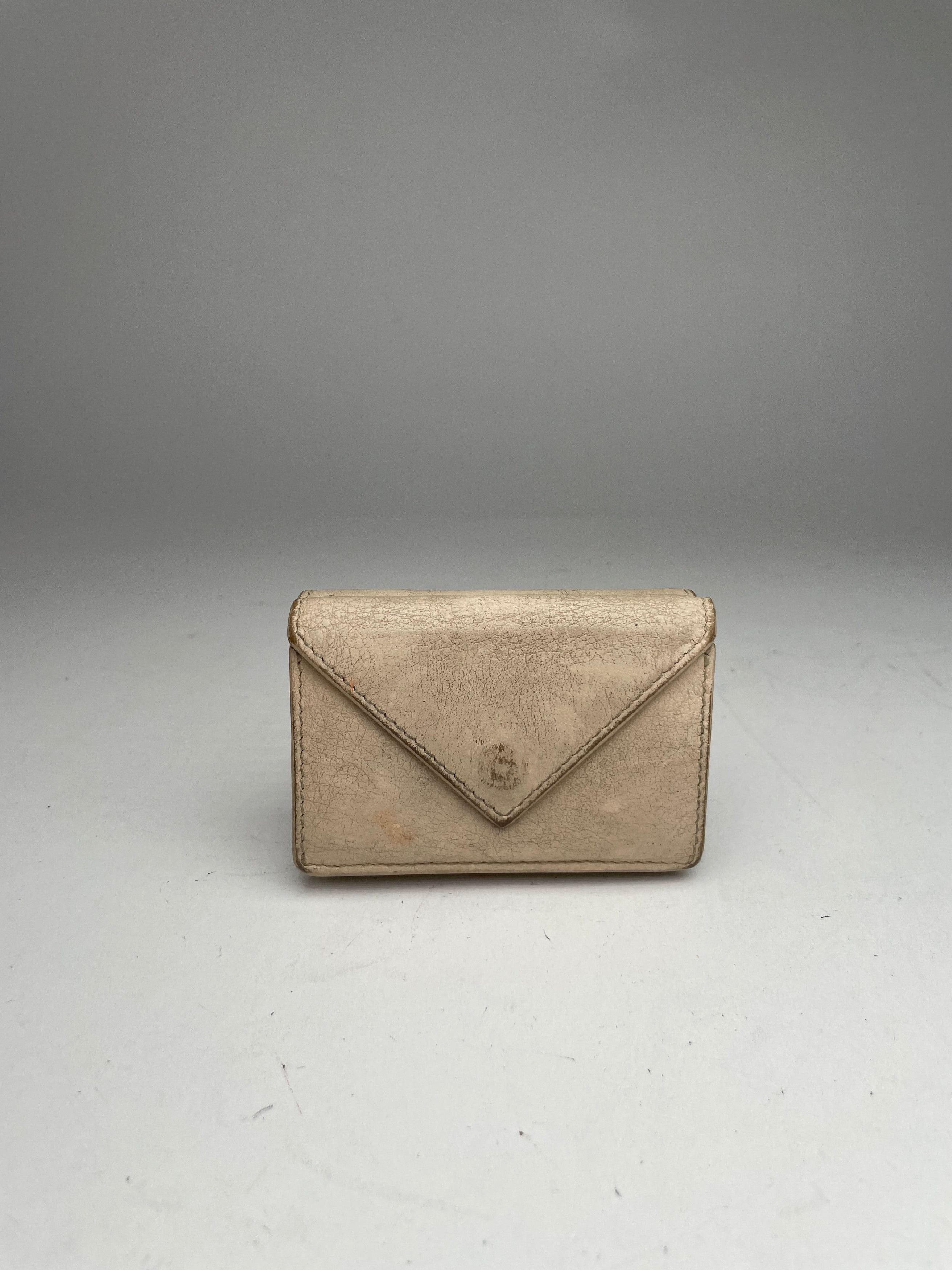Balenciaga Vintage Leather Card Holder Beige Size ONE SIZE - 6 Thumbnail