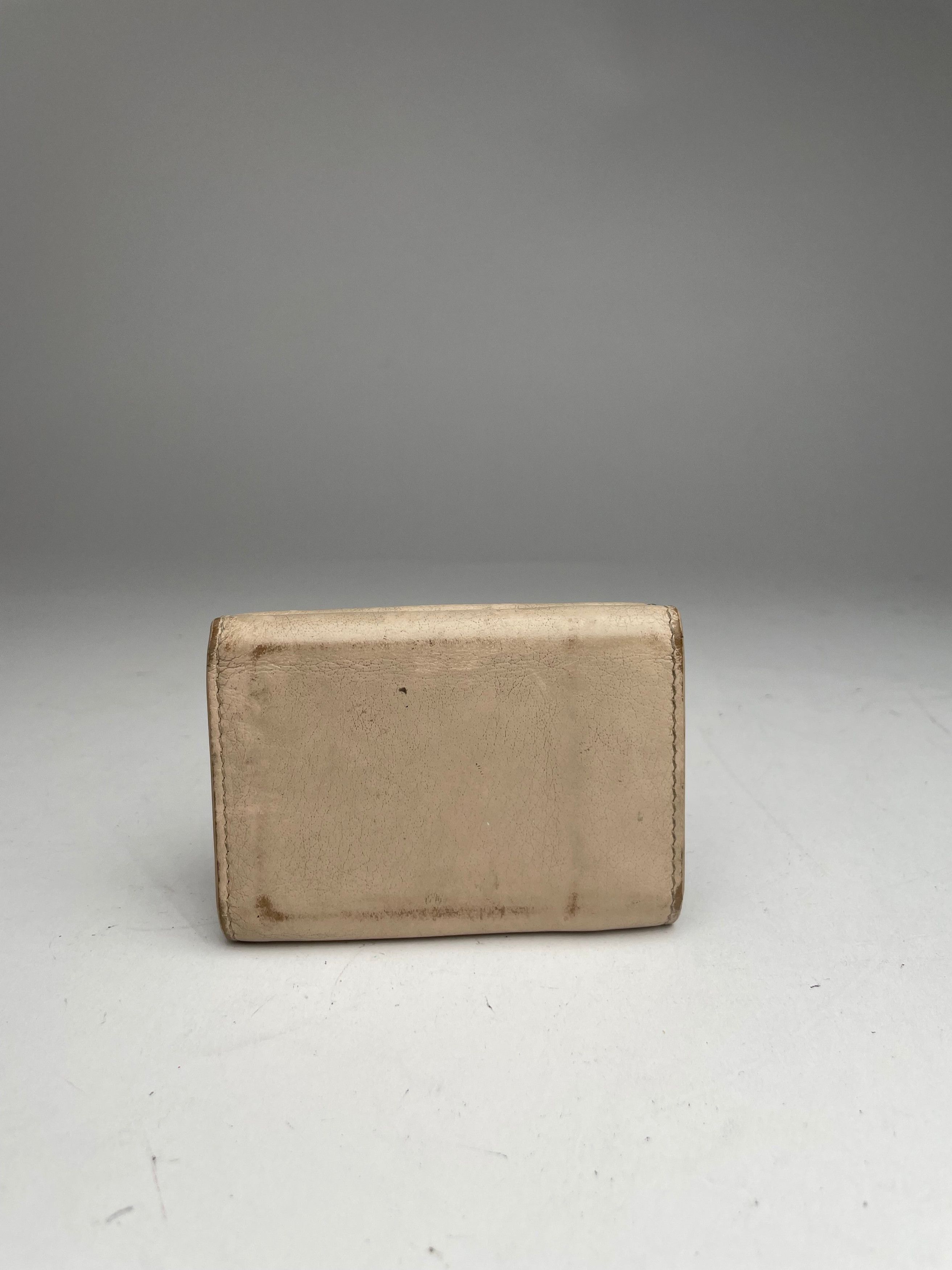 Balenciaga Vintage Leather Card Holder Beige Size ONE SIZE - 3 Thumbnail