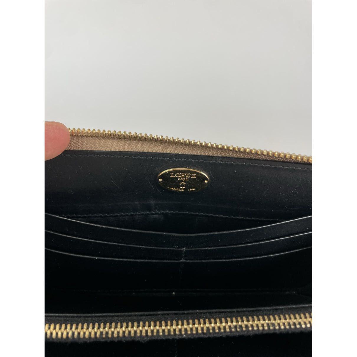 Loewe Puzzle Gold Leather Wallet Size ONE SIZE - 4 Thumbnail