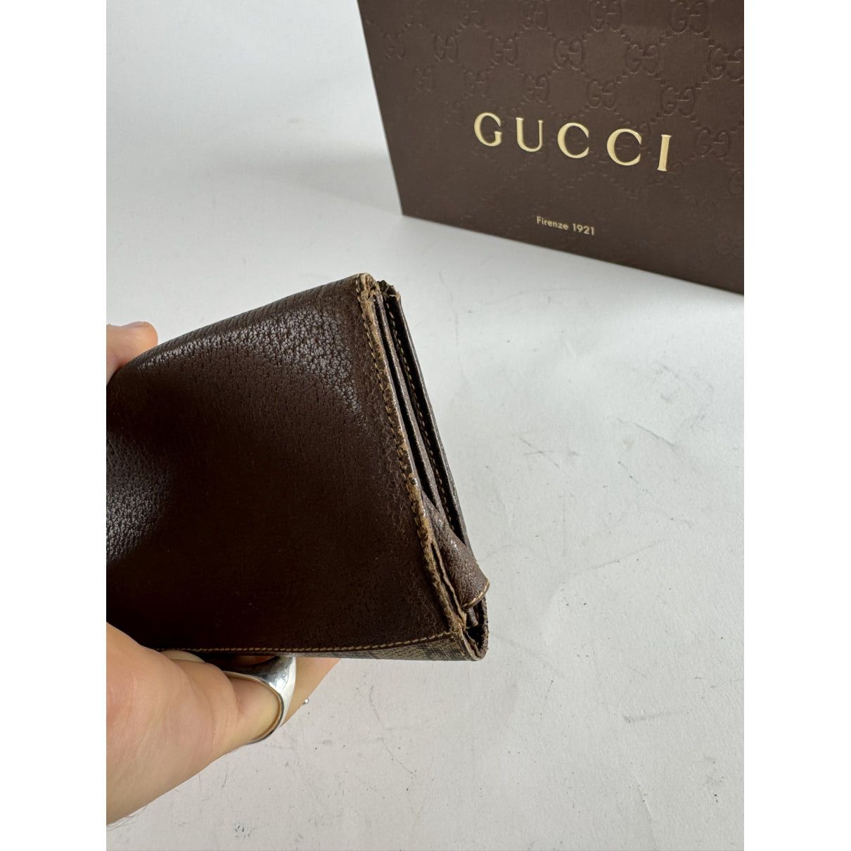 Gucci Neo Vintage Grey Leather Purse Size ONE SIZE - 3 Thumbnail