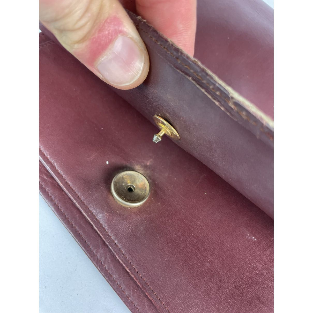 Cartier Burgundy Leather Clutch Bag Size ONE SIZE - 5 Thumbnail