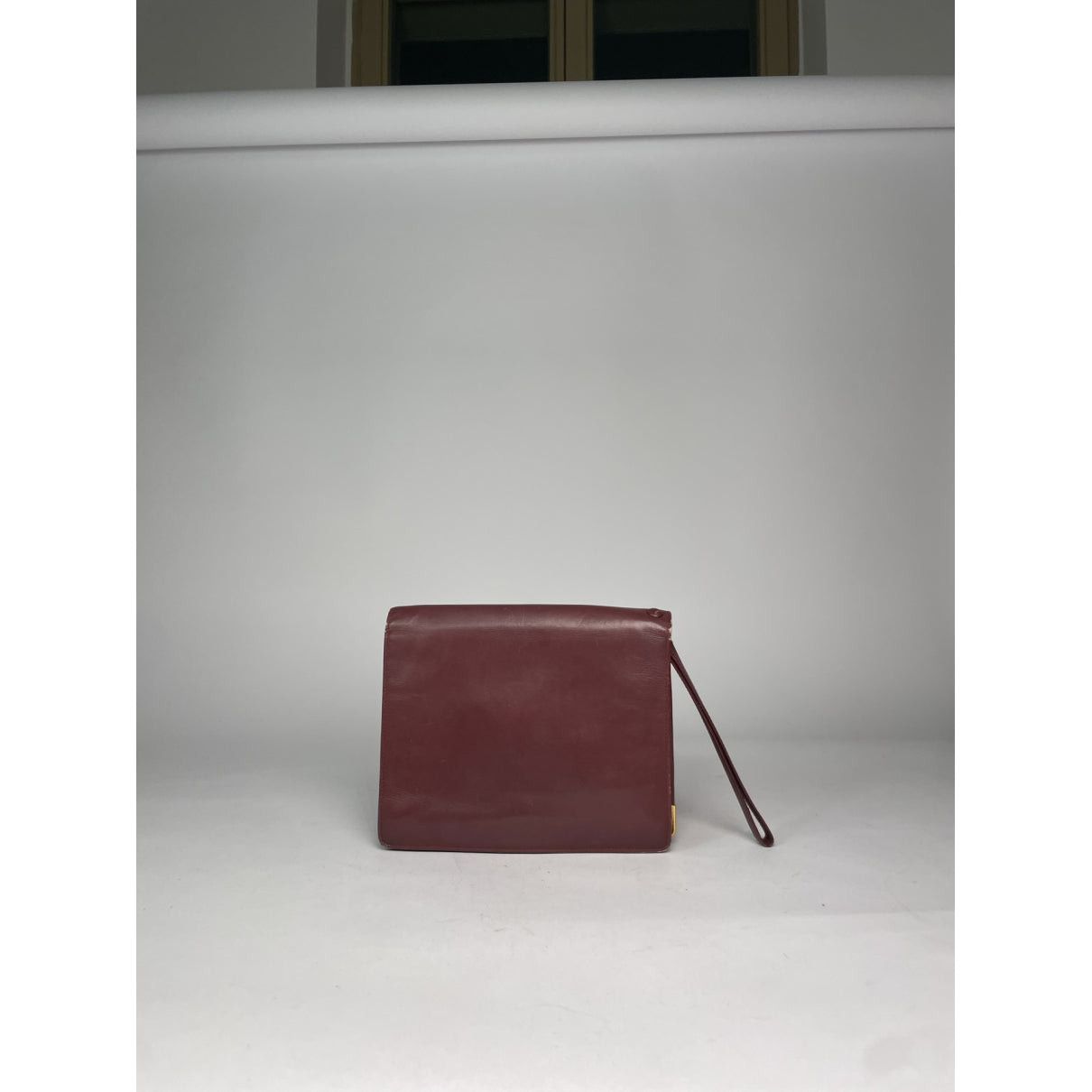 Cartier Burgundy Leather Clutch Bag Size ONE SIZE - 2 Thumbnail