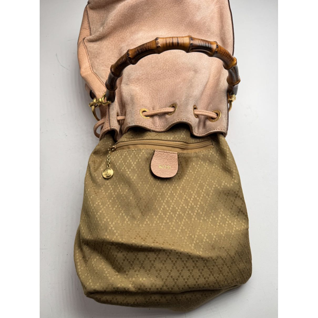 Gucci Horsebit 1955 Bucket Pink Leather Handbag Size ONE SIZE - 2 Thumbnail