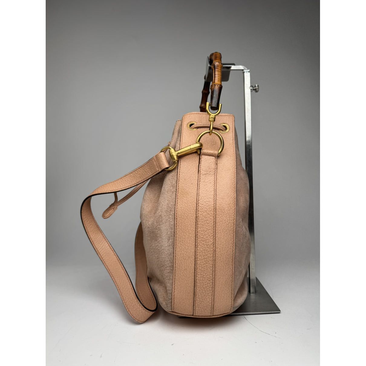 Gucci Horsebit 1955 Bucket Pink Leather Handbag Size ONE SIZE - 5 Thumbnail