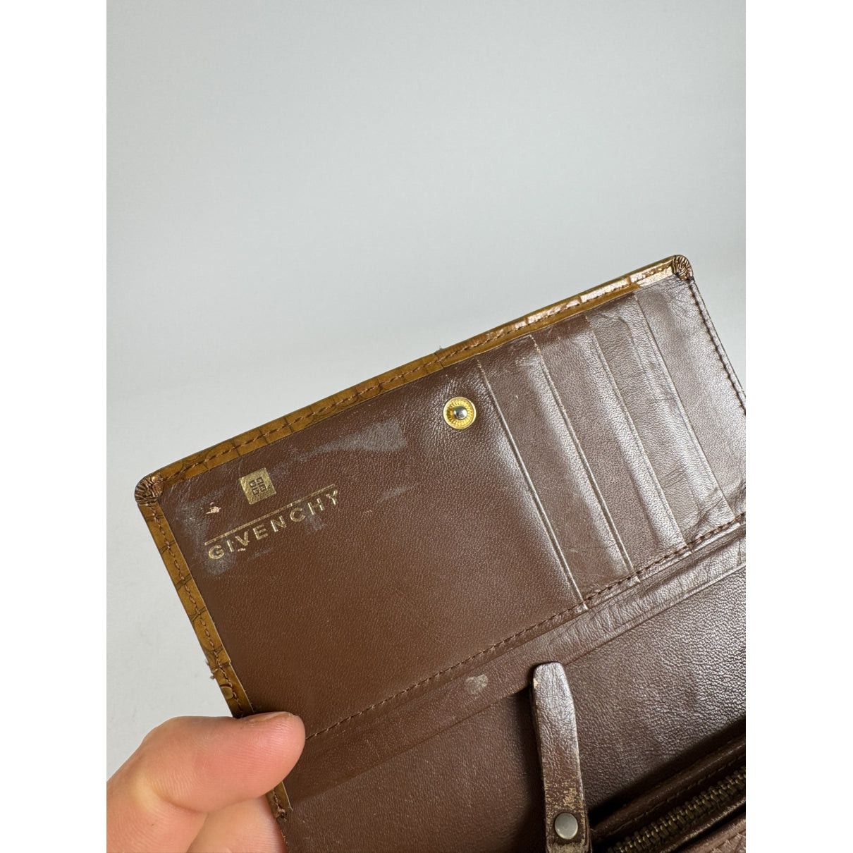 Givenchy GV3 Brown Patent Leather Wallet Size ONE SIZE - 5 Thumbnail