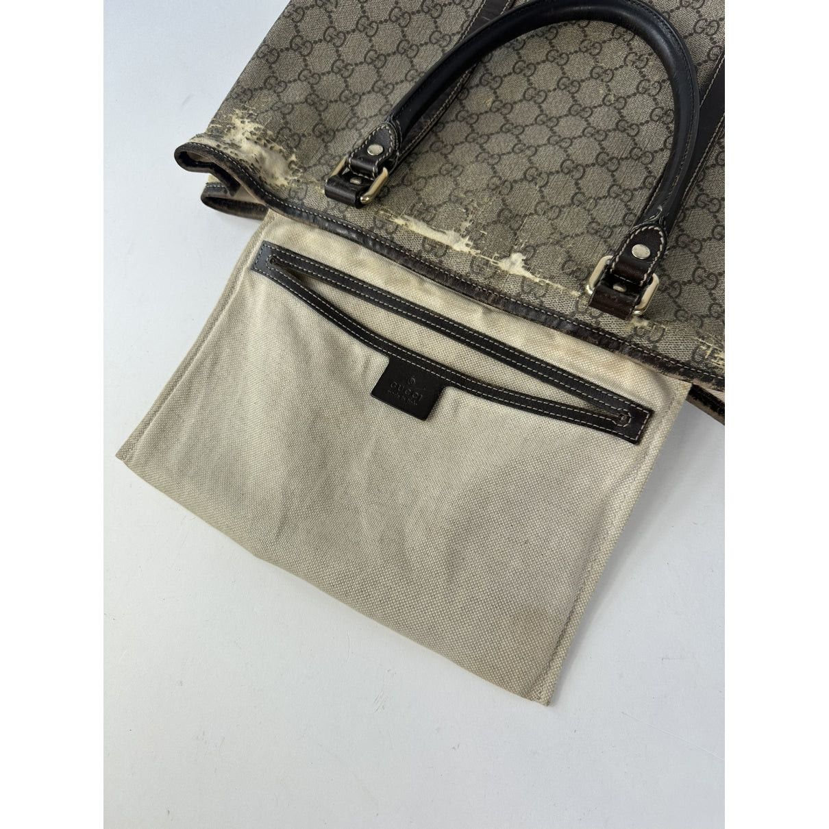 Gucci Ophidia Grey Leather Handbag Size ONE SIZE - 2 Thumbnail
