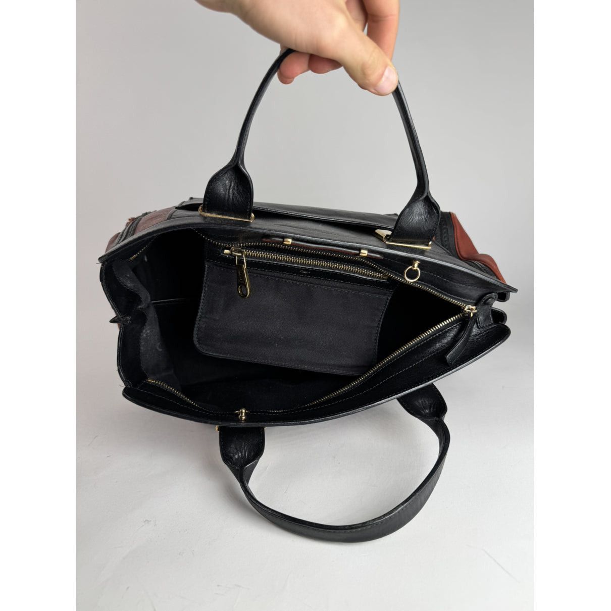 Chloe Chloé Black Leather Handbag Size ONE SIZE - 5 Thumbnail