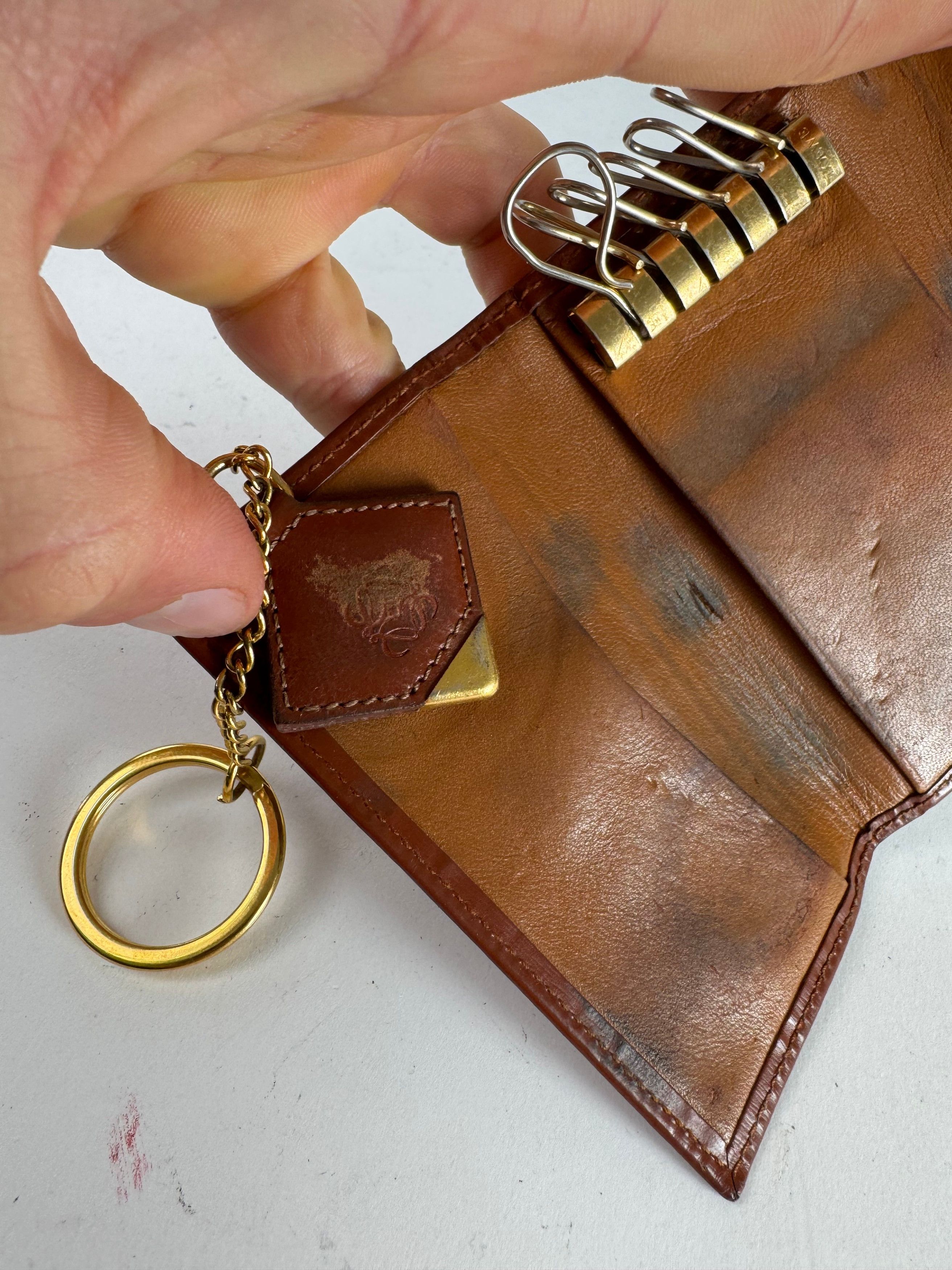 Loewe Vintage Madrid Leather Key Holder Brown Size ONE SIZE - 3 Thumbnail