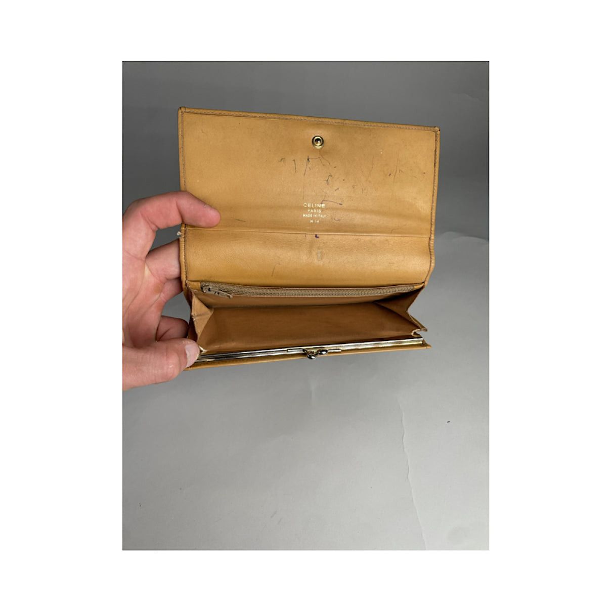 Celine Triomphe Beige Leather Wallet Size ONE SIZE - 5 Thumbnail