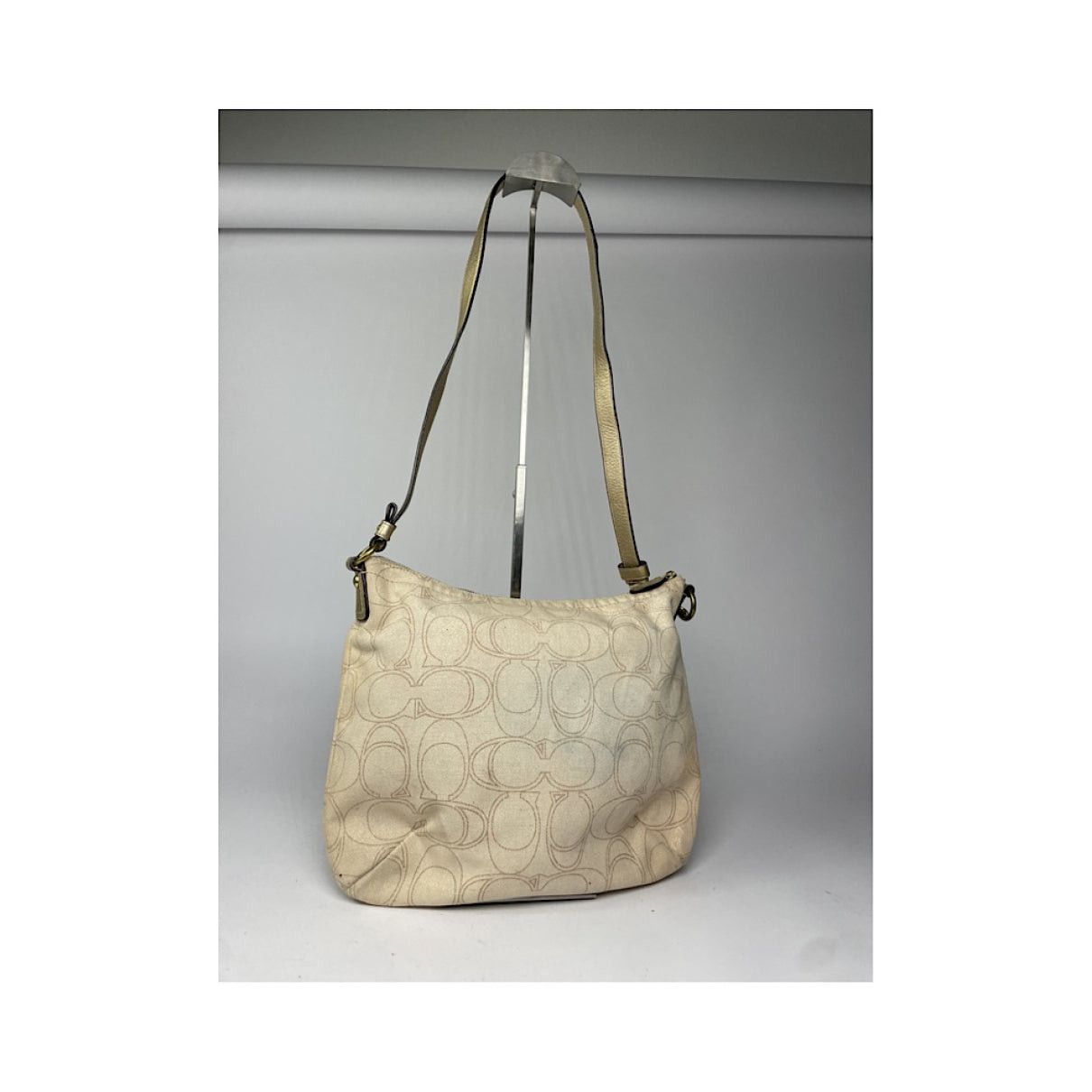 Coach Signature Sufflette Beige Leather Handbag Size ONE SIZE - 5 Thumbnail