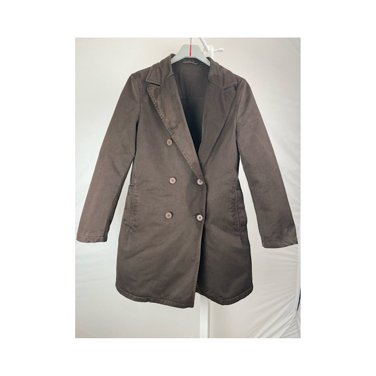 Jil Sander Brown Cotton Coat Size L / US 10 / IT 46 - 2 Thumbnail