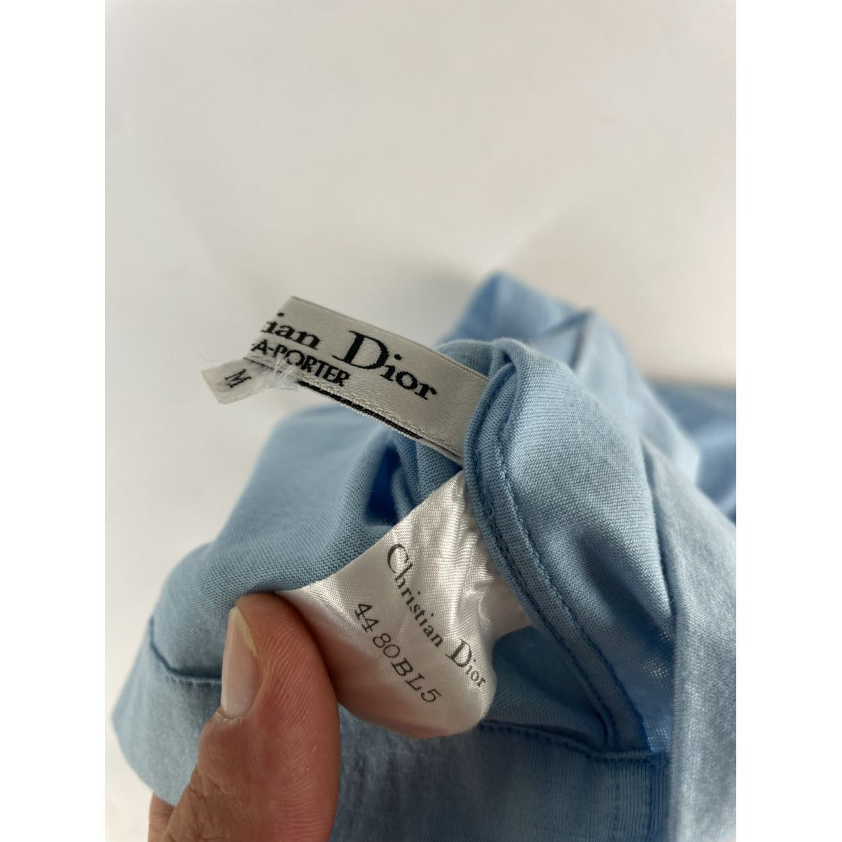 Dior J'adore Turquoise Cotton Top Size M / US 6-8 / IT 42-44 - 4 Thumbnail