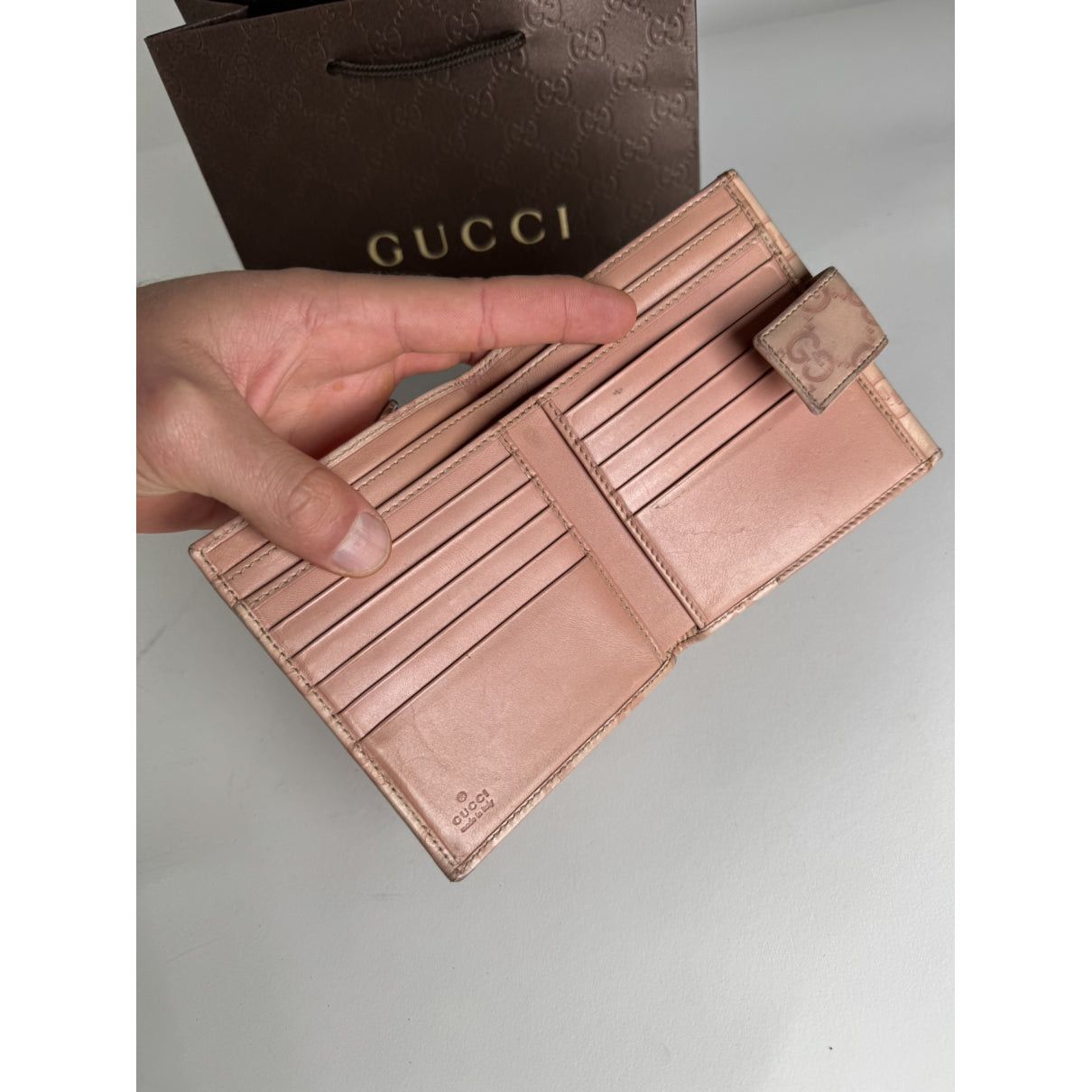 Gucci GG Blooms Pink Leather Wallet Size ONE SIZE - 4 Thumbnail