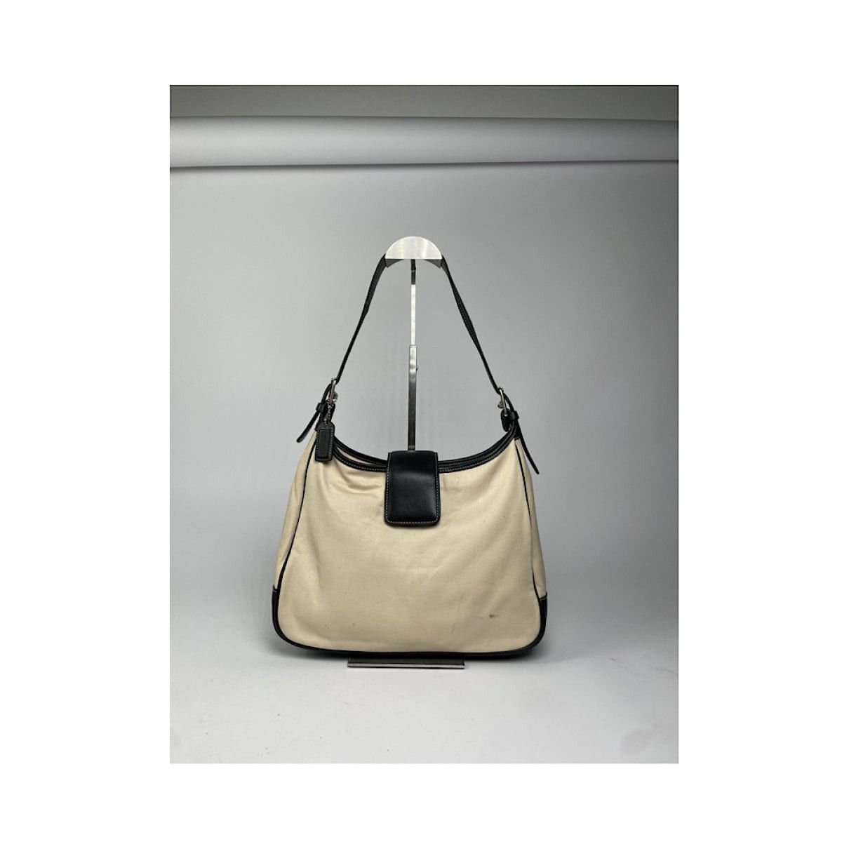 Coach Hamilton Hobo White Polyester Handbag Size ONE SIZE - 4 Thumbnail