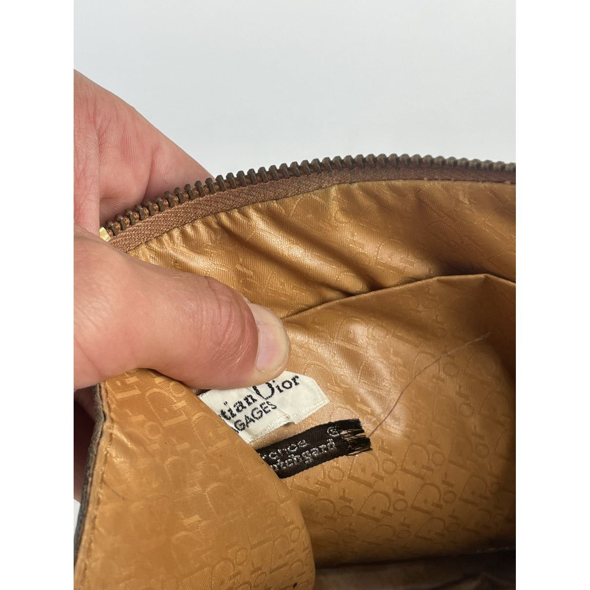 Dior D-Bee Brown Leather Clutch Bag Size ONE SIZE - 4 Thumbnail