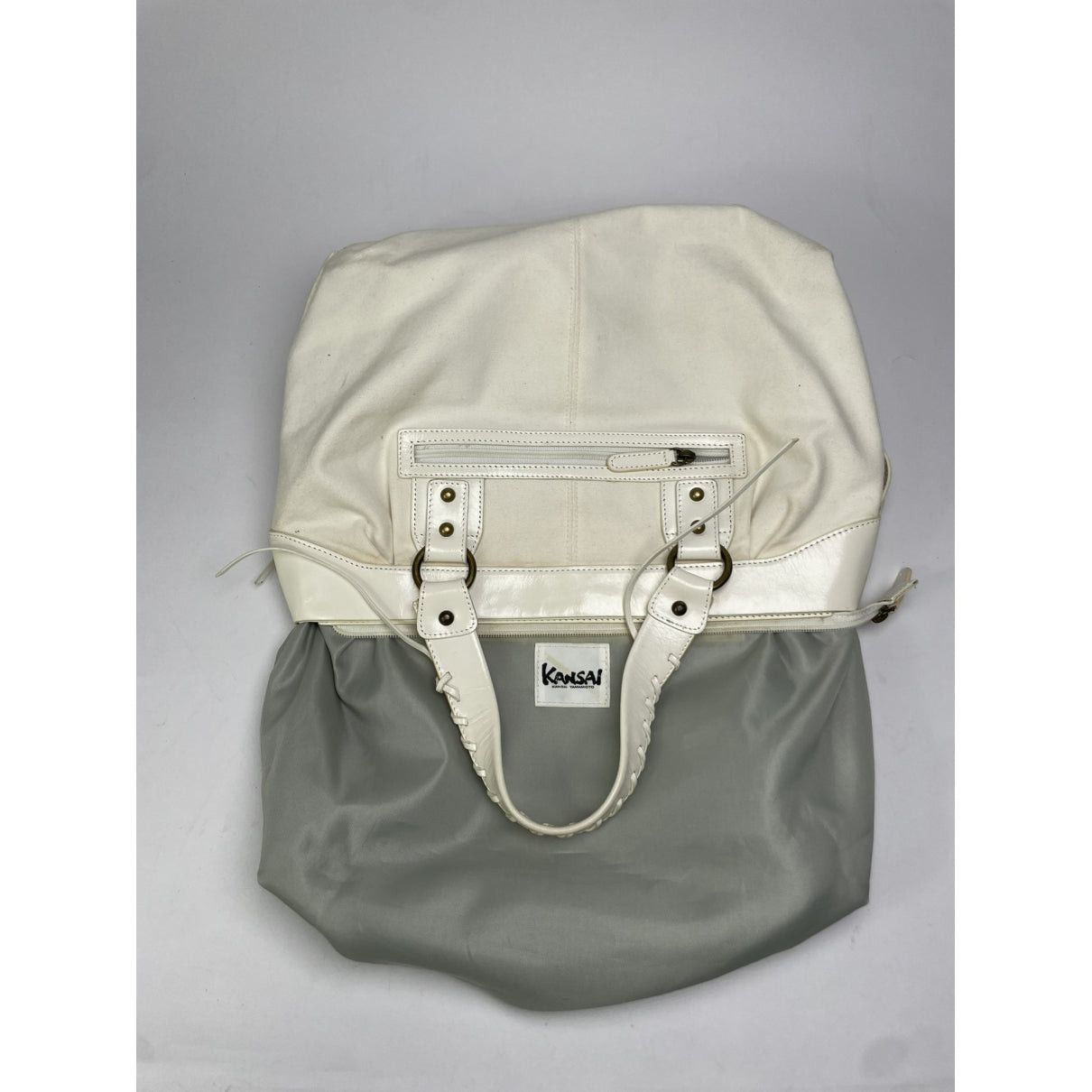 Kansai Yamamoto White Patent Leather Handbag Size ONE SIZE - 2 Thumbnail