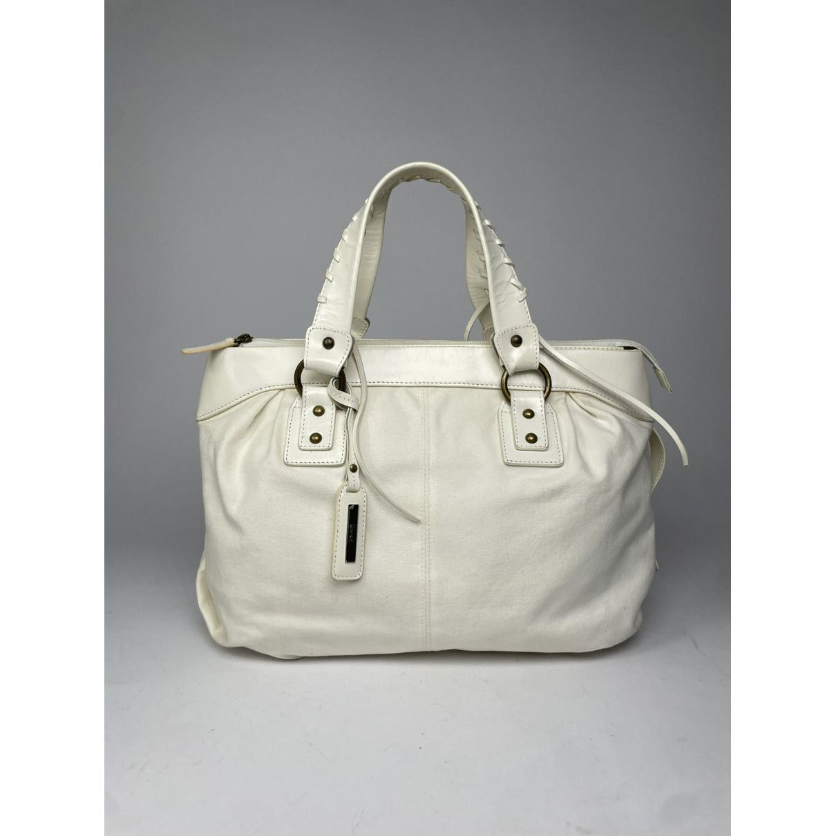 Kansai Yamamoto White Patent Leather Handbag Size ONE SIZE - 4 Thumbnail