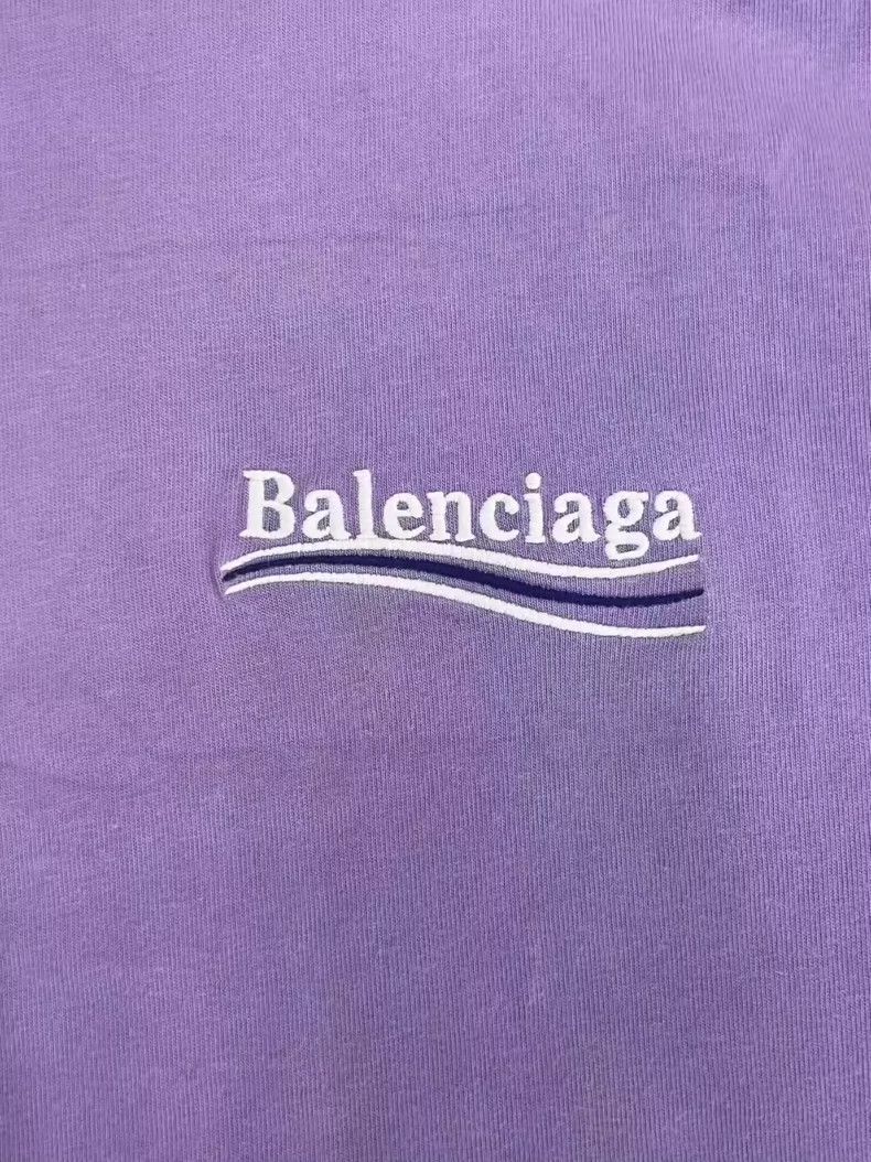 Balenciaga Balenciaga Purple Logo Print Short Sleeve T-shirt - dmc Size US XS / EU 42 / 0 - 3 Thumbnail