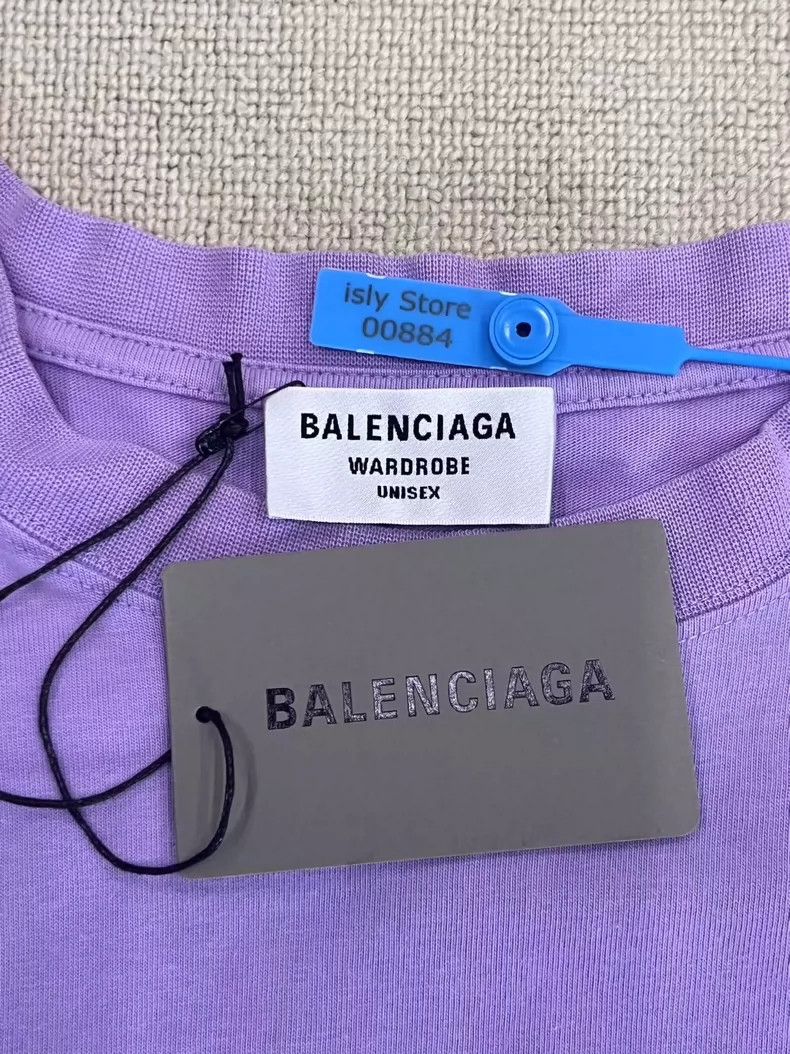 Balenciaga Balenciaga Purple Logo Print Short Sleeve T-shirt - dmc Size US XS / EU 42 / 0 - 4 Thumbnail