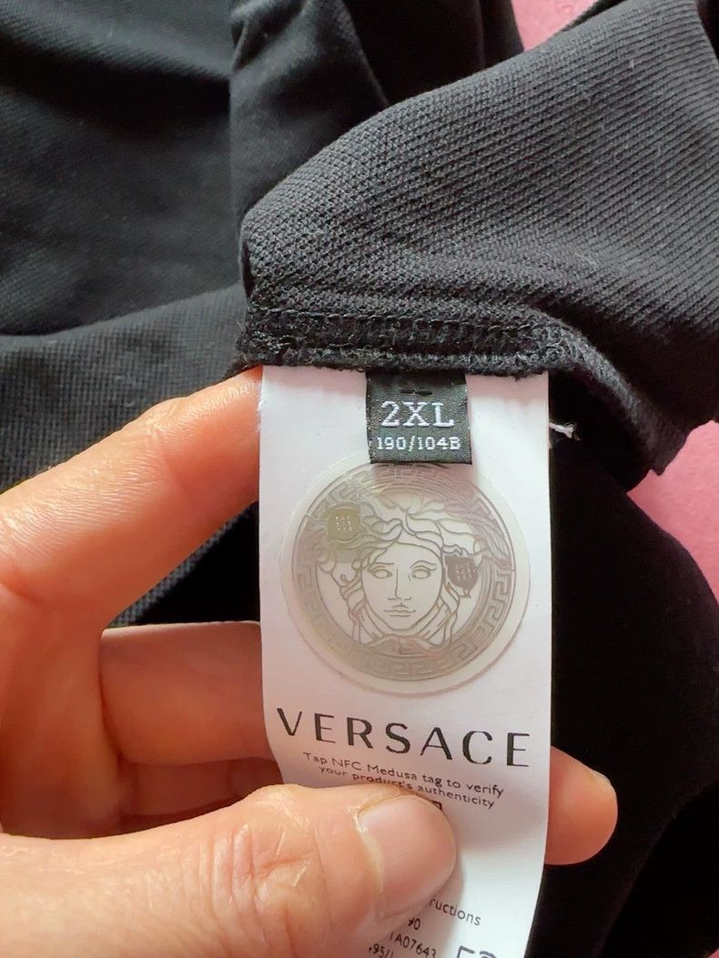 Versace Versace Men's Two-Tone Polo Shirt - dmc Size US M / EU 48-50 / 2 - 4 Thumbnail