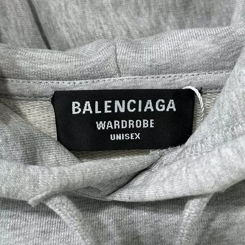 Balenciaga Balenciaga Gray Logo Hoodie - dmc Size US M / EU 48-50 / 2 - 4 Thumbnail