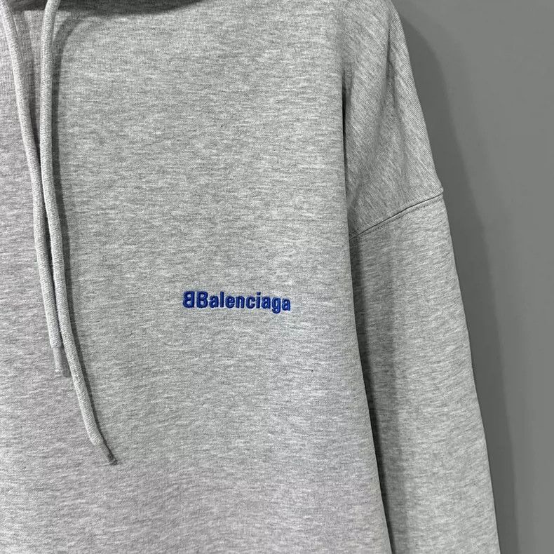 Balenciaga Balenciaga Gray Logo Hoodie - dmc Size US M / EU 48-50 / 2 - 5 Thumbnail